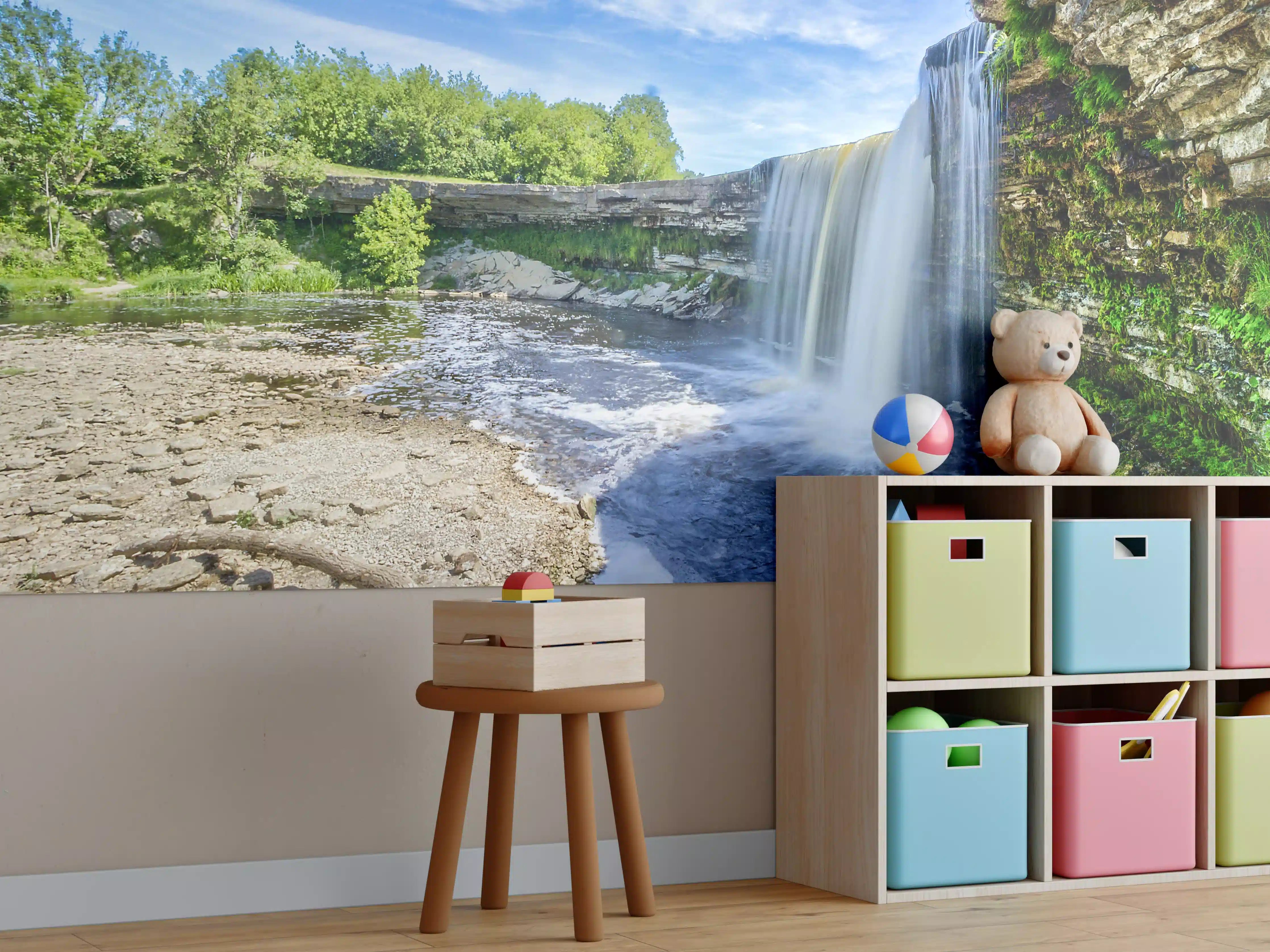 Kinderzimmer Wandgestaltung - Jagala Sommer Wasserfall