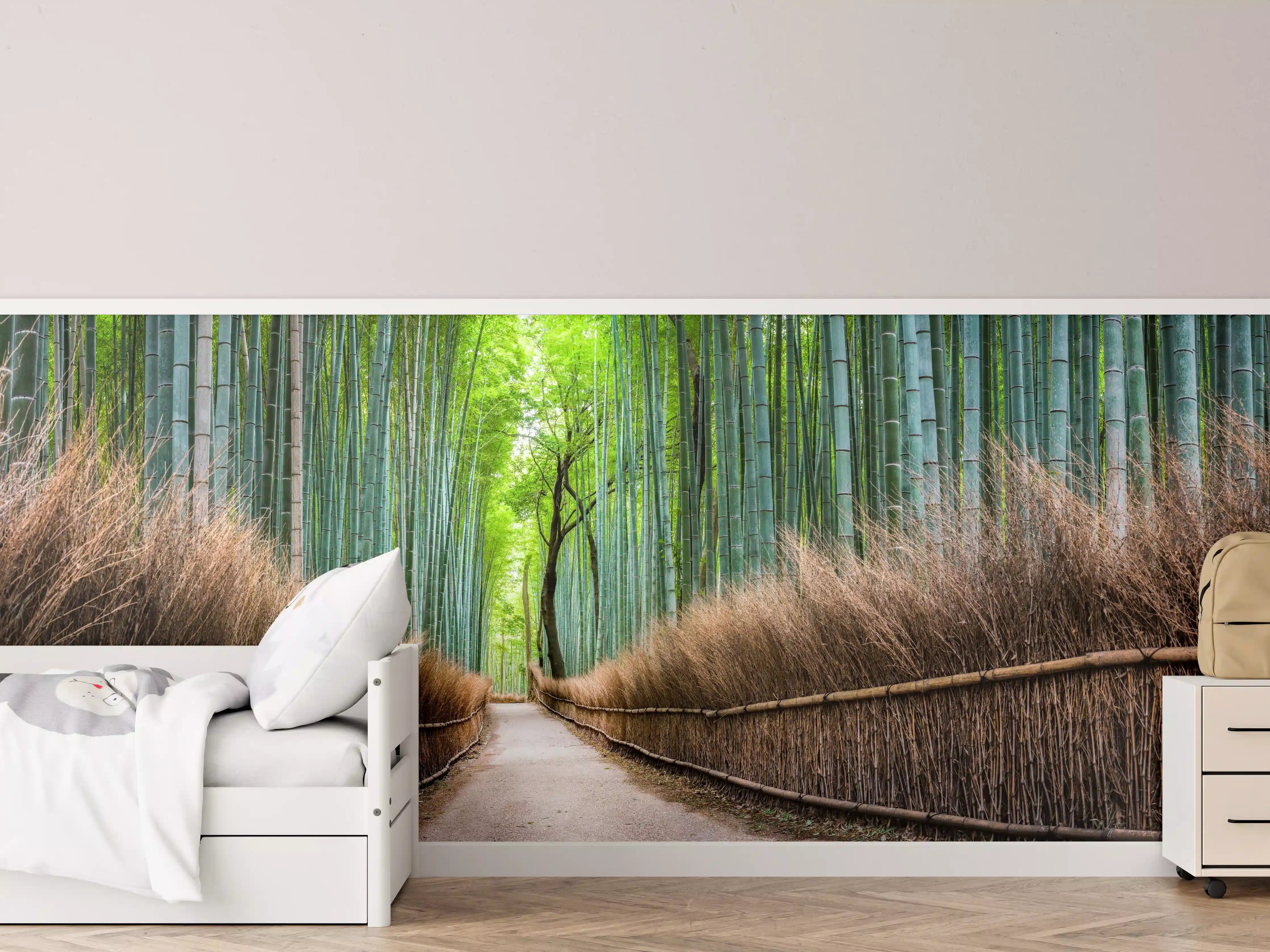 Kinderzimmer Wandgestaltung - Japanischer Bambuswald in Arashiyama
