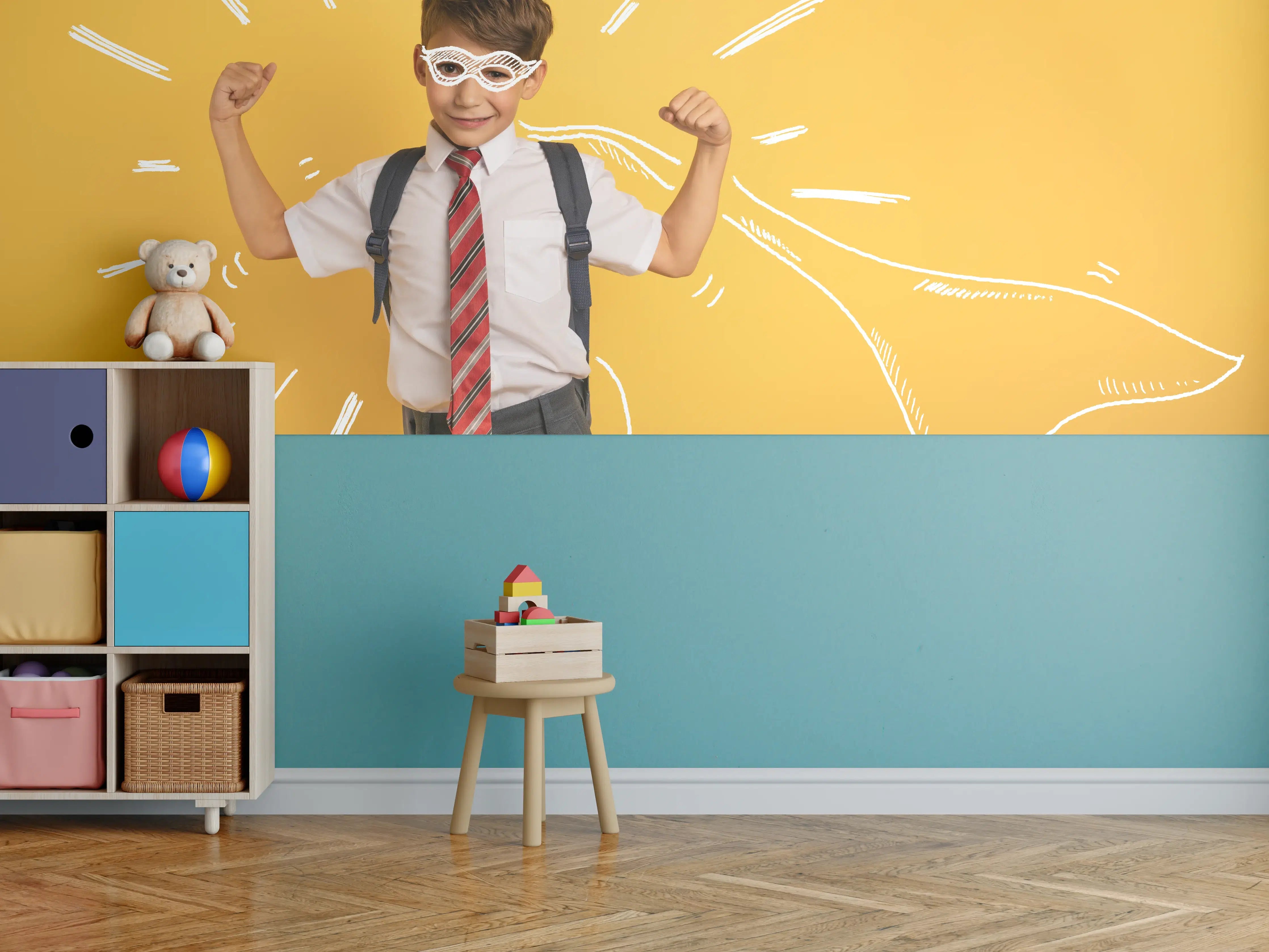 Kinderzimmer Wandgestaltung - Junger Schüler 