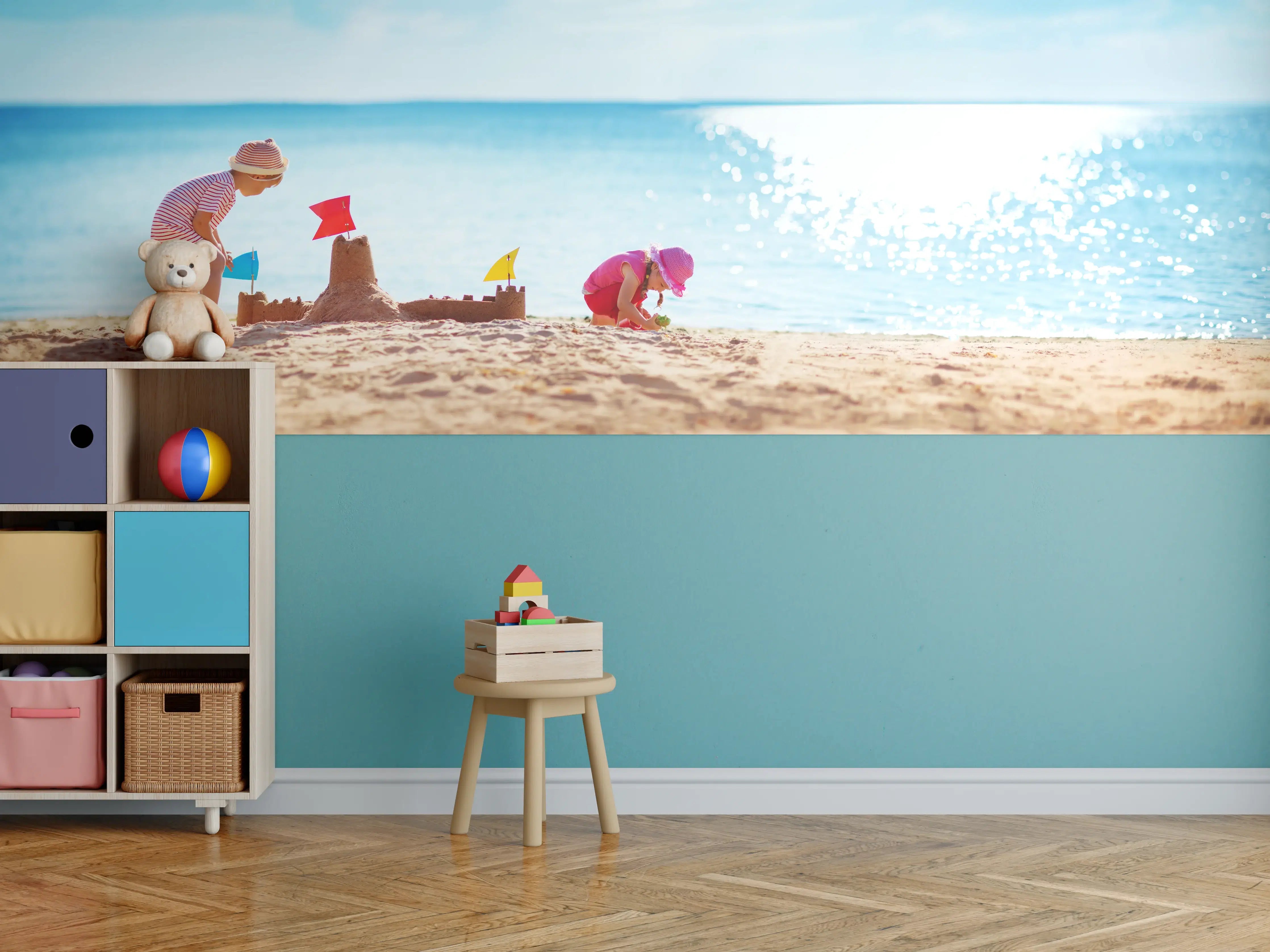 Kinderzimmer Wandgestaltung - Kinder Spiel Strand Sonnenschein