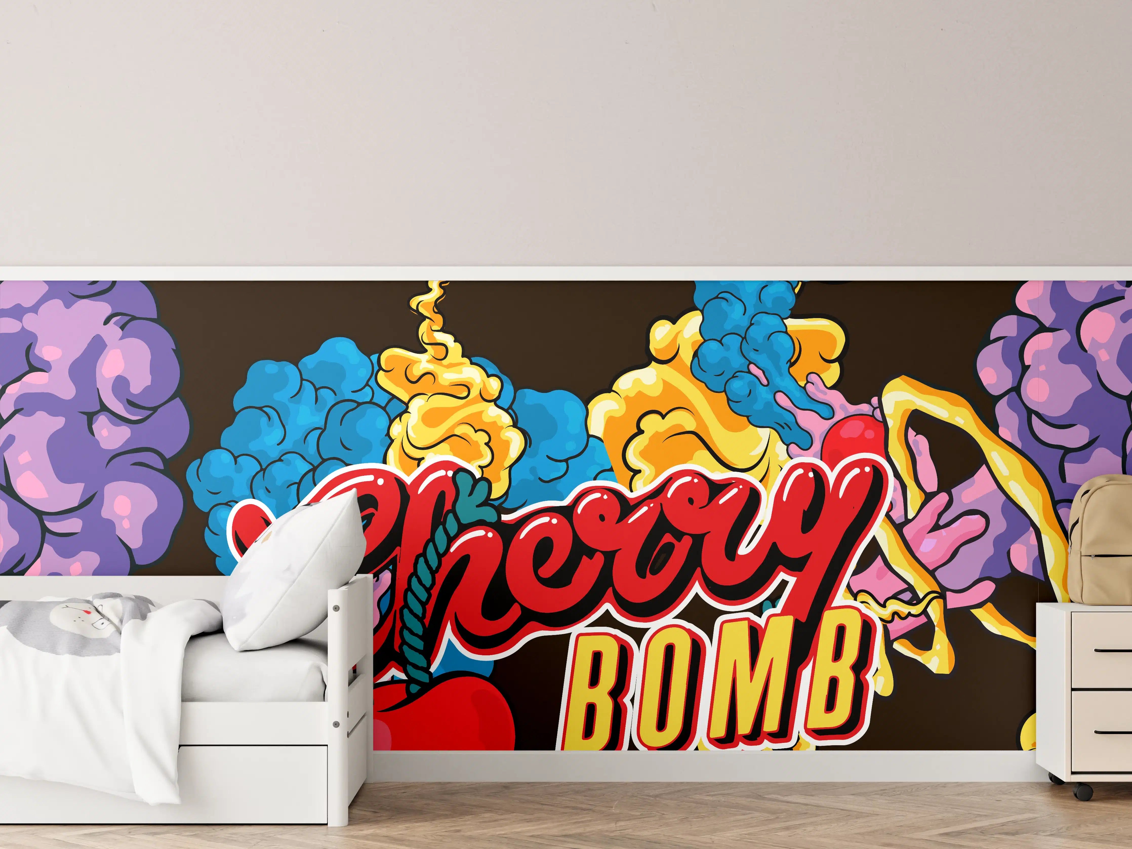 Kinderzimmer Wandgestaltung - Kirschbombe Graphik