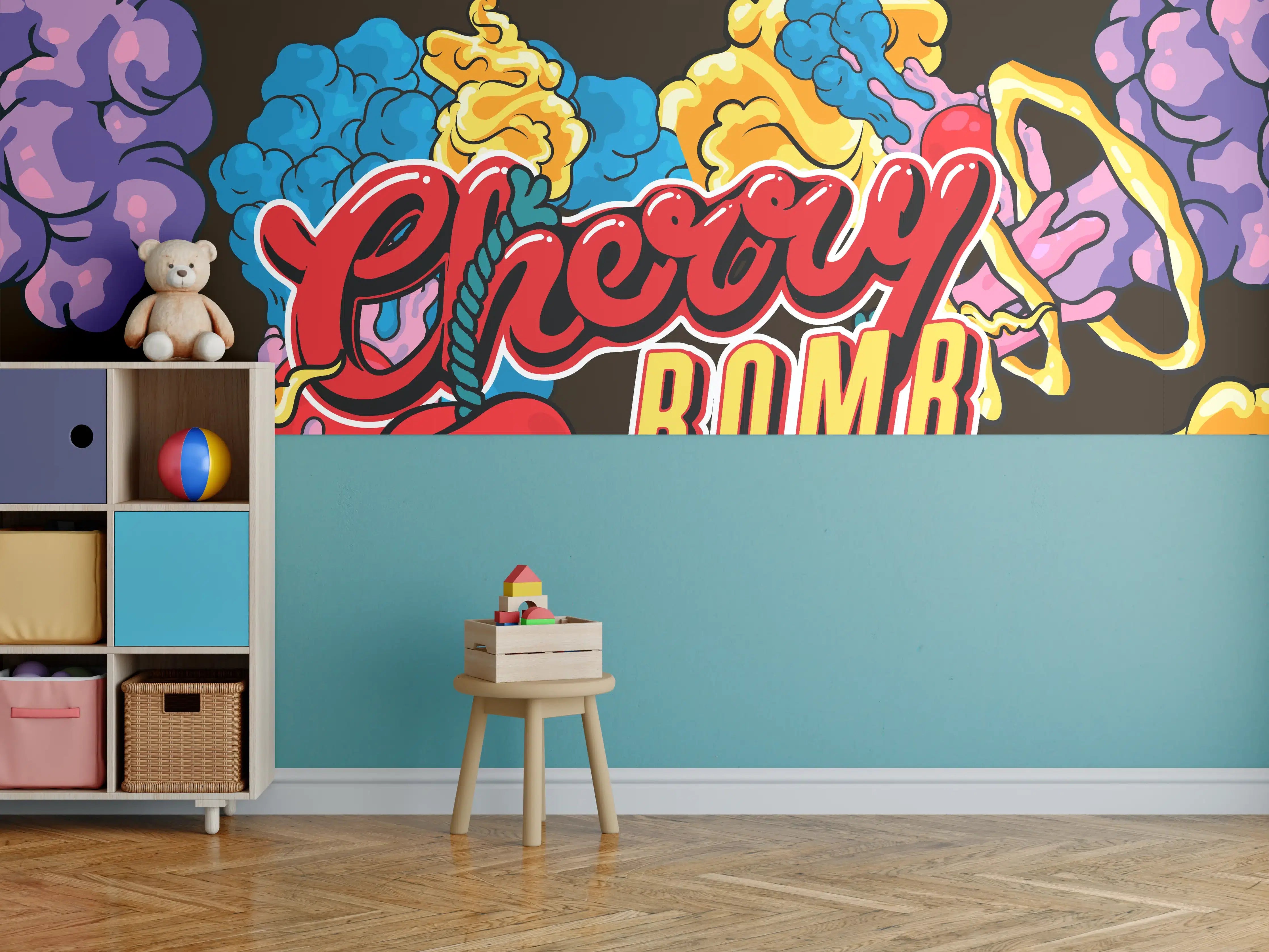 Kinderzimmer Wandgestaltung - Kirschbombe Graphik