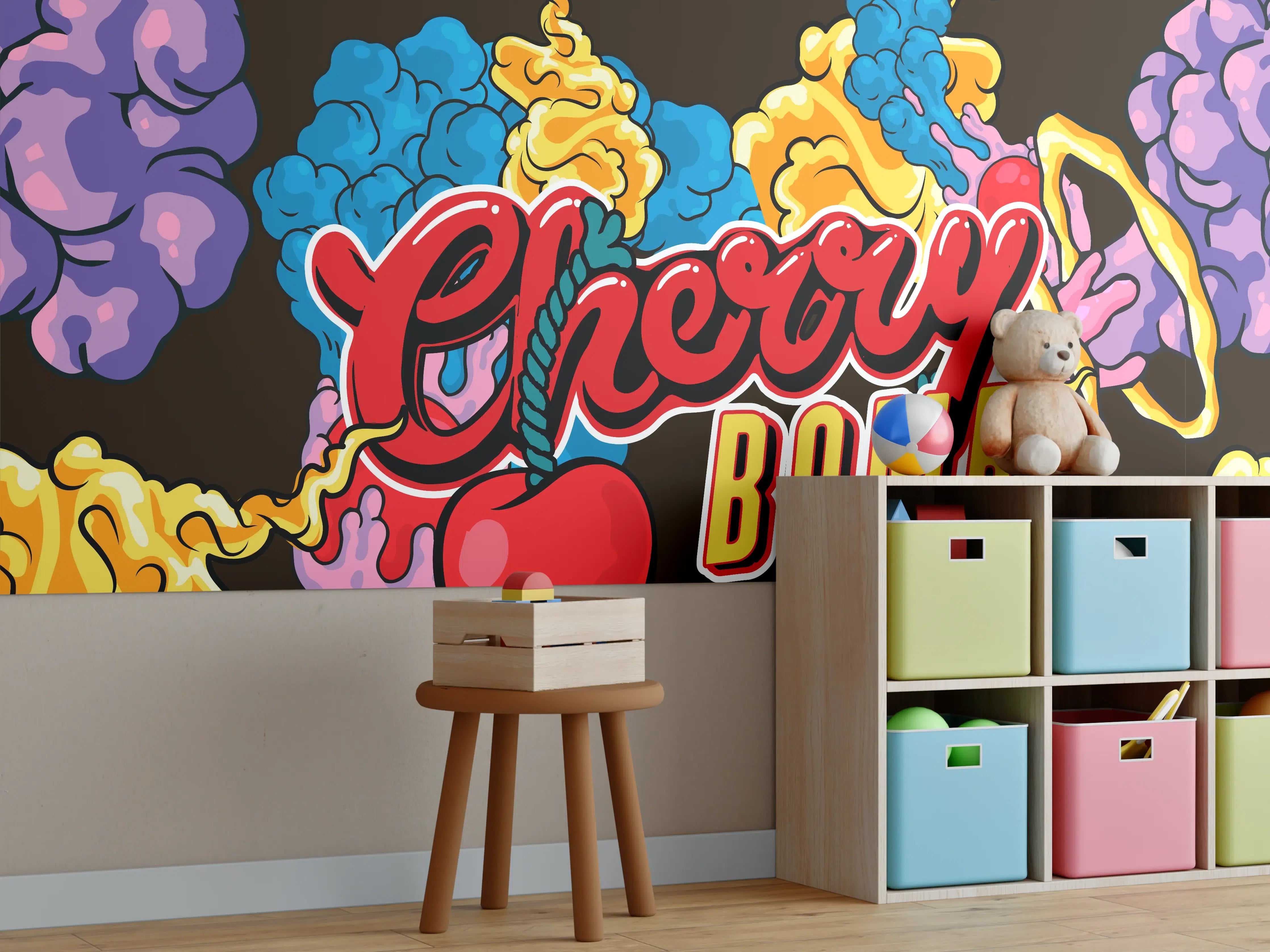 Kinderzimmer Wandgestaltung - Kirschbombe Graphik