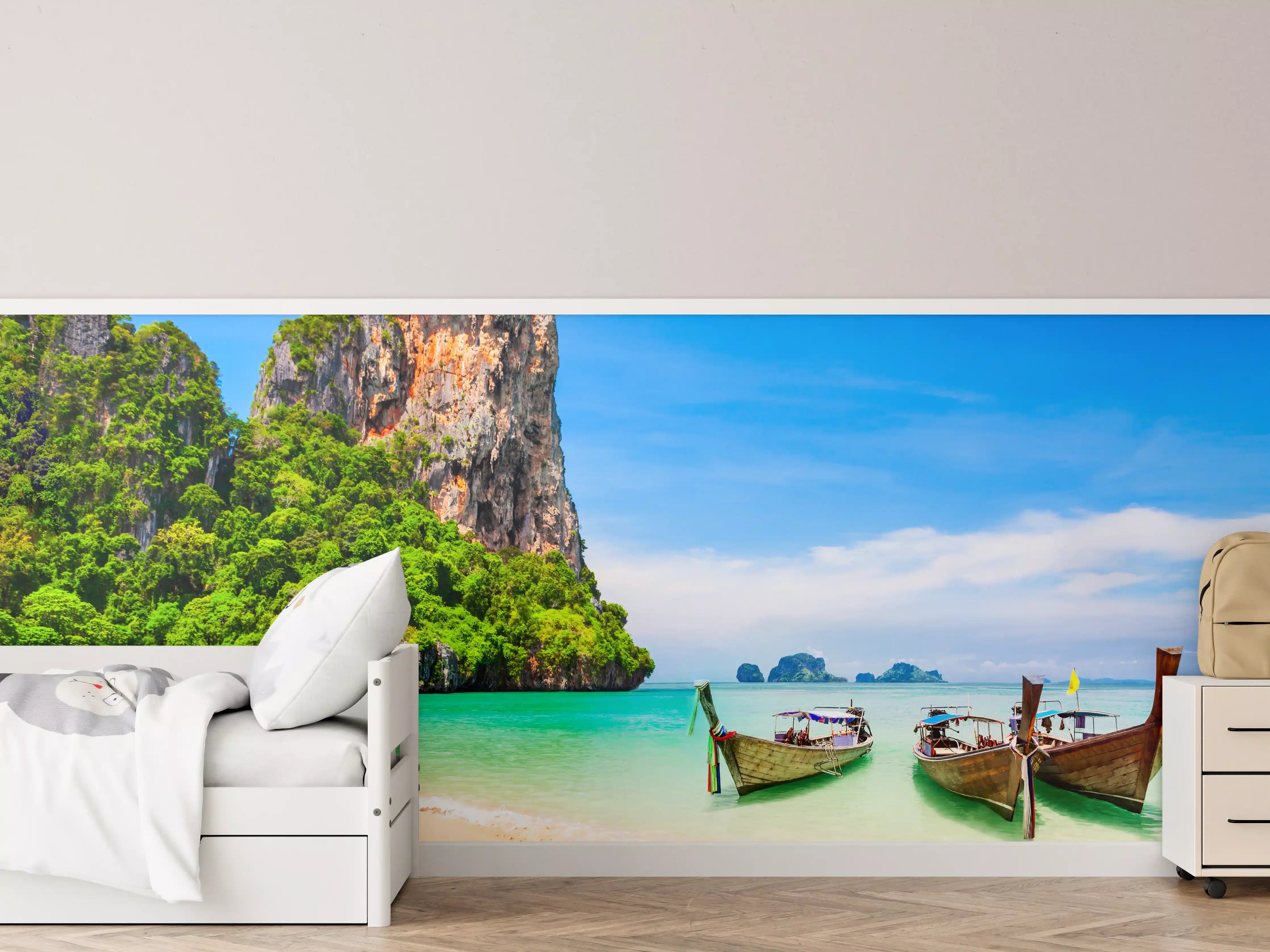 Kinderzimmer Wandgestaltung - Klarwasserstrand in Thailand