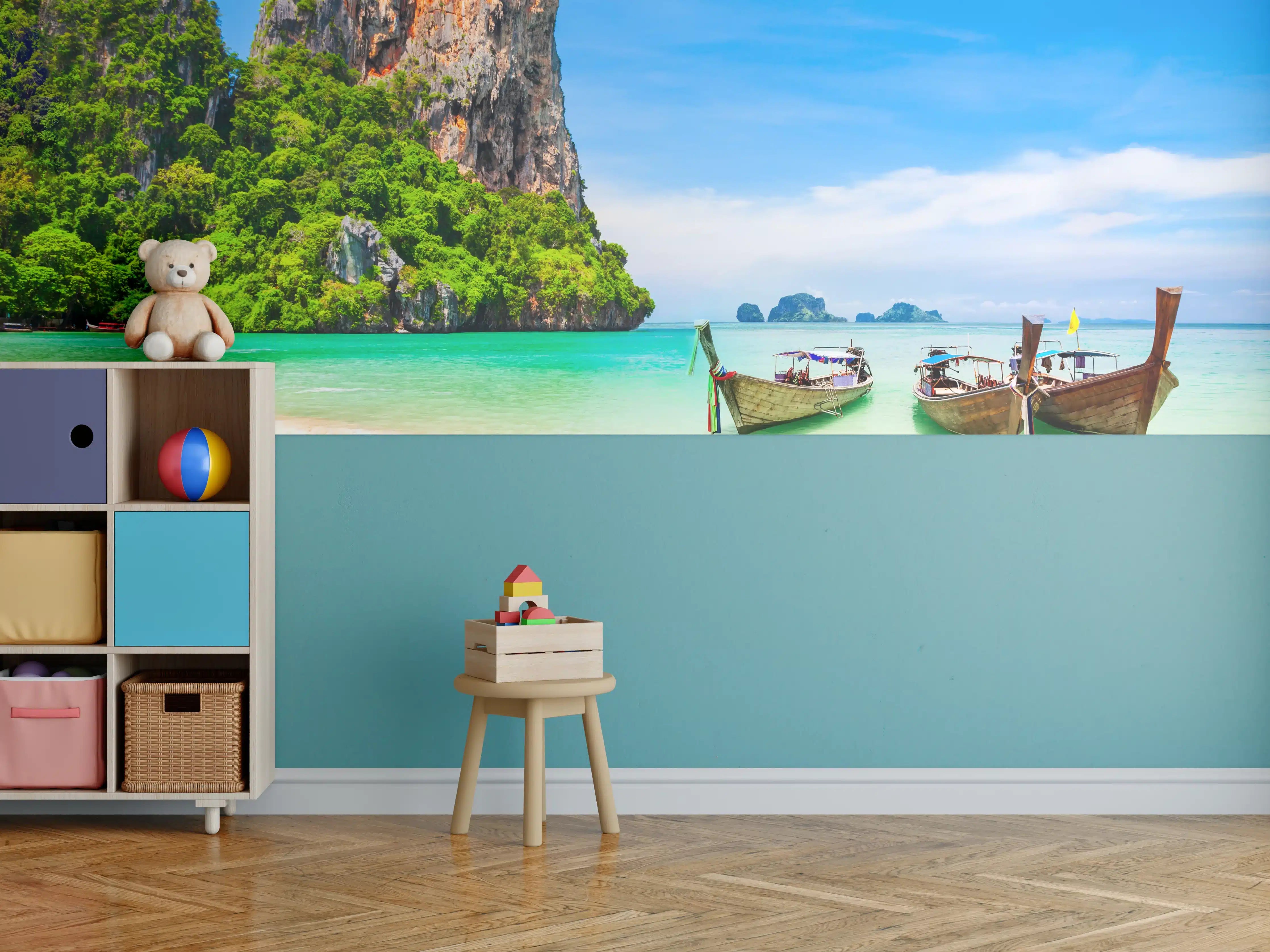 Kinderzimmer Wandgestaltung - Klarwasserstrand in Thailand