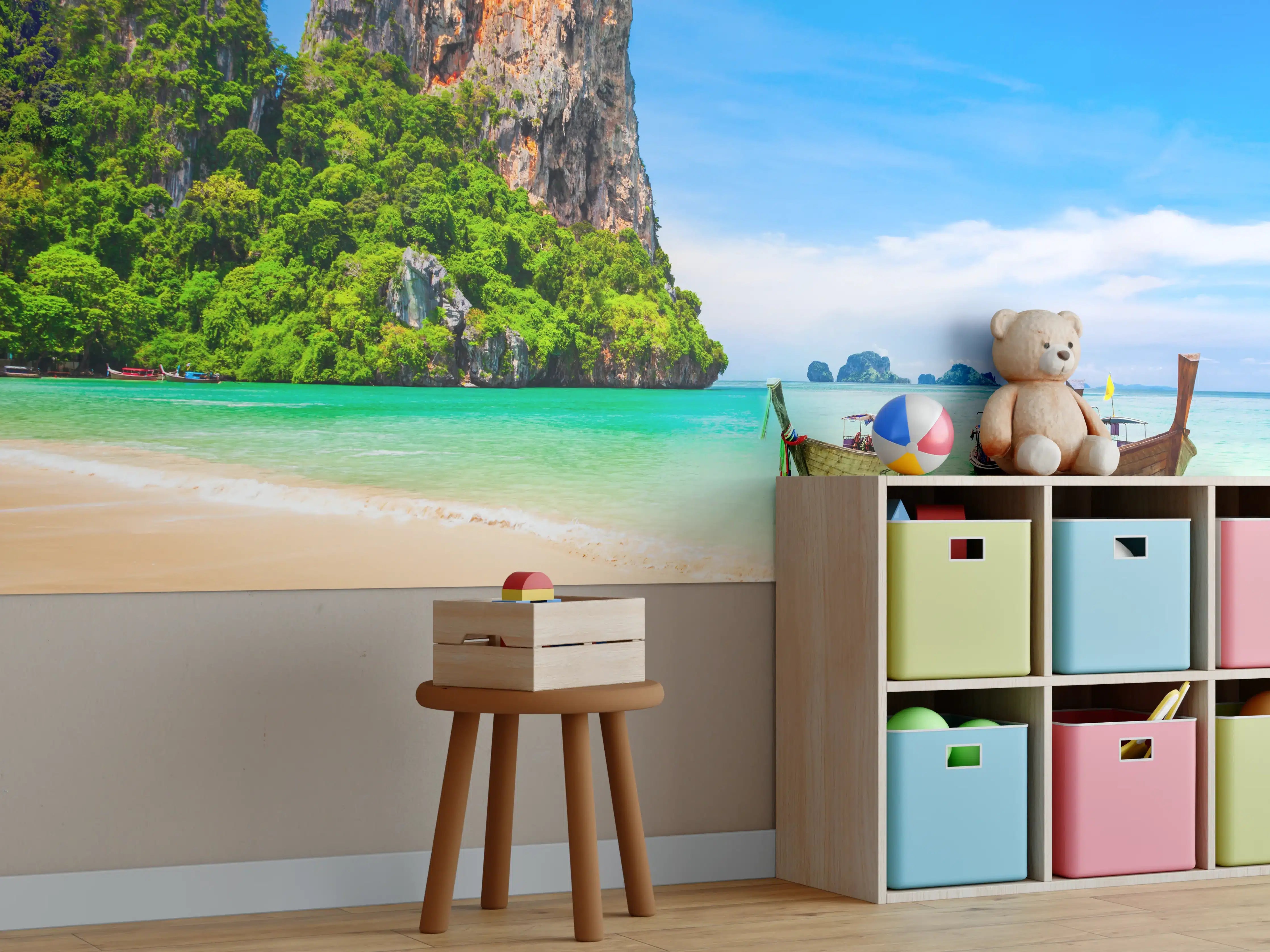 Kinderzimmer Wandgestaltung - Klarwasserstrand in Thailand