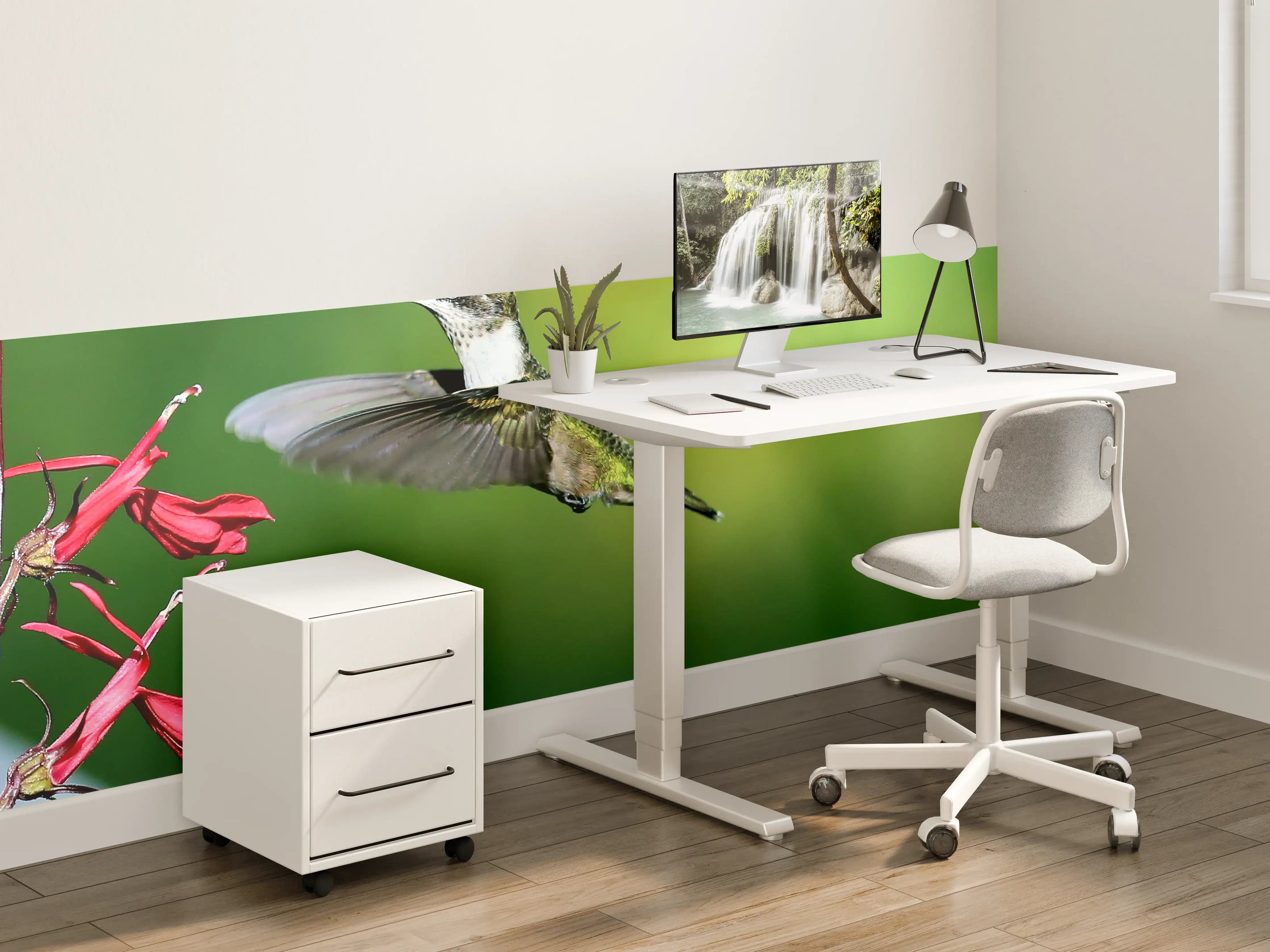 Kinderzimmer Wandgestaltung - Kolibri-Weibchen im Flug