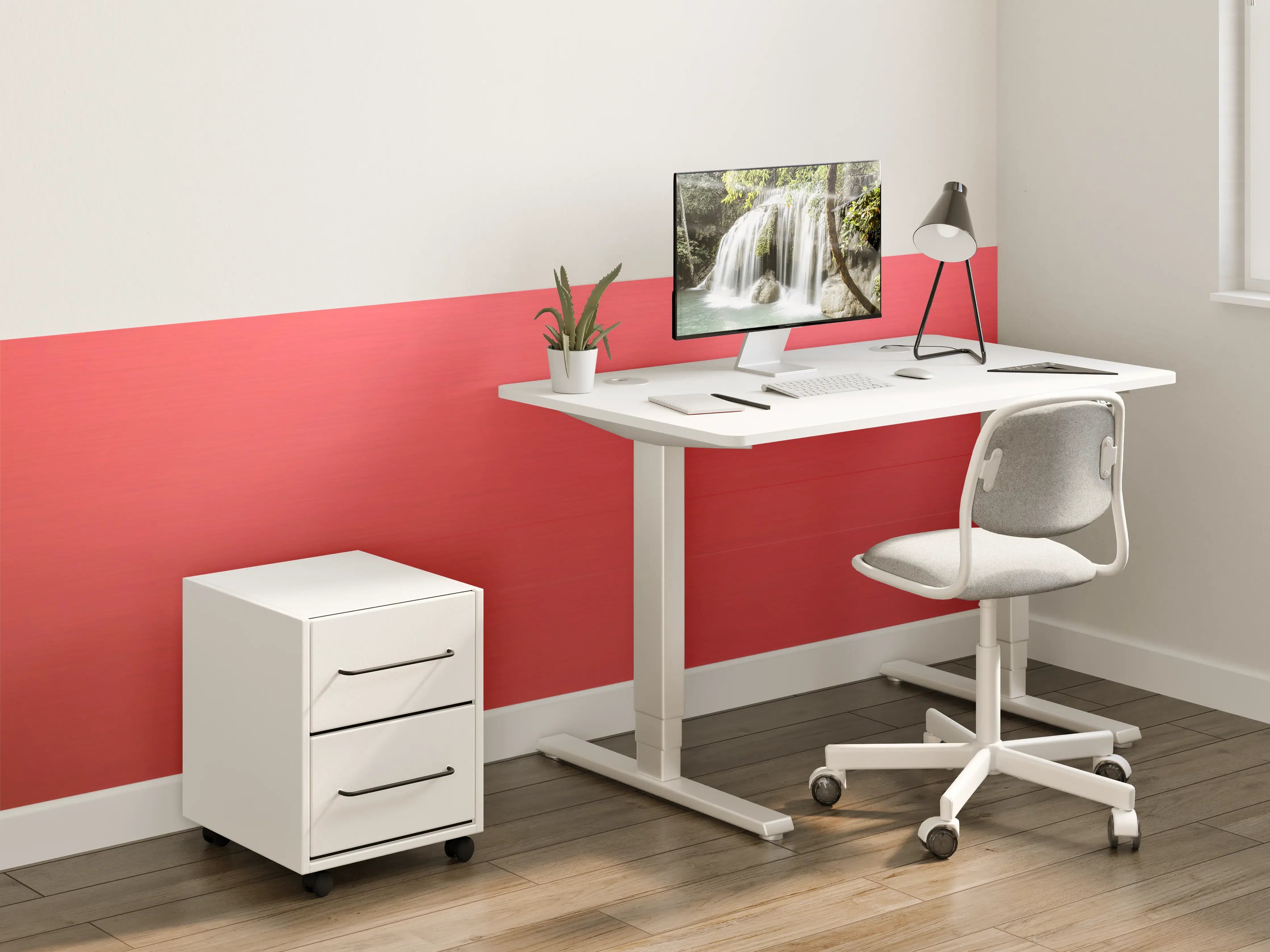 Kinderzimmer Wandgestaltung - Kräftiges Rot Uni-Farbe