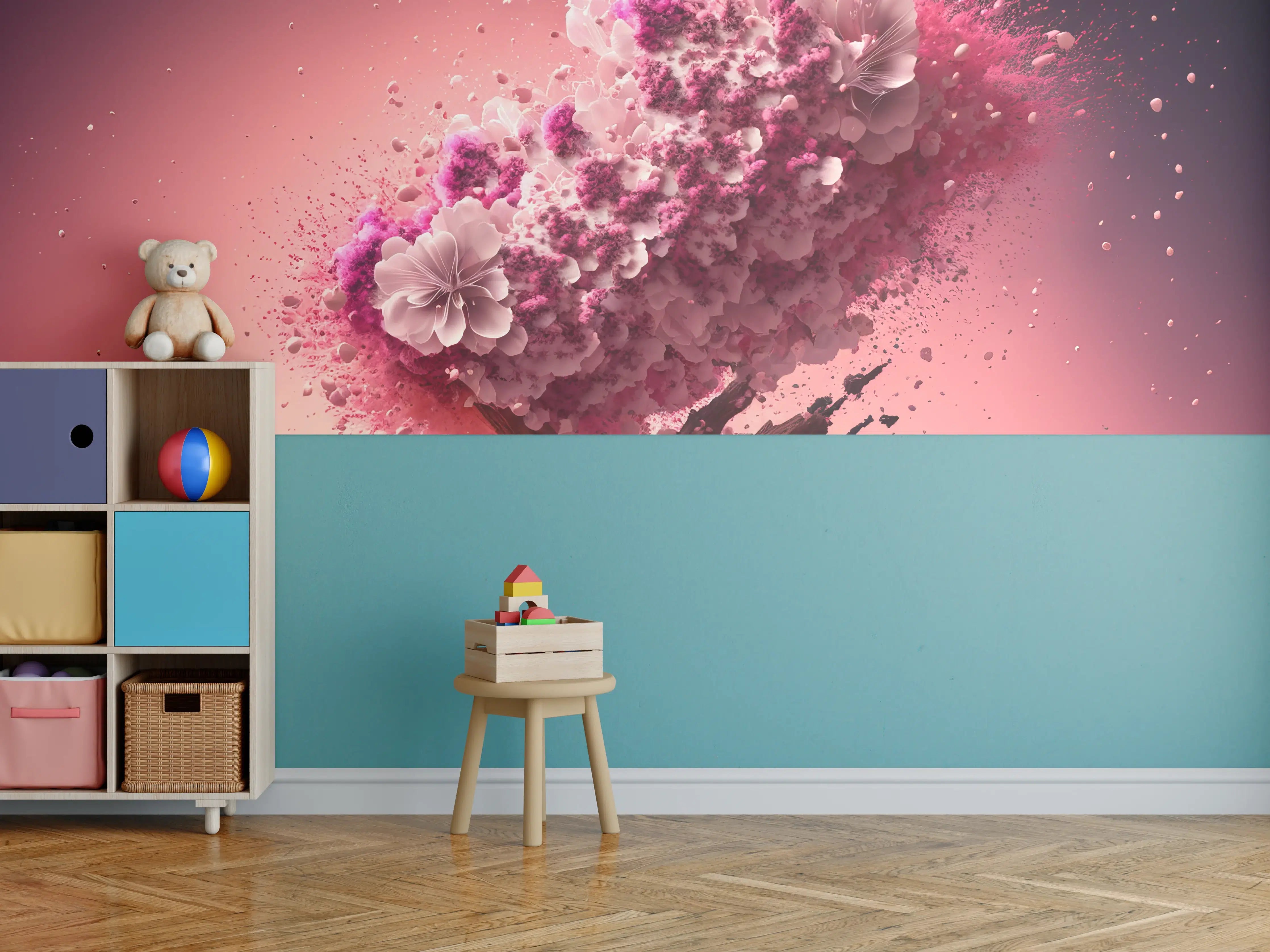 Kinderzimmer Wandgestaltung - Kreative Kirschblütenblütenexplosion 3