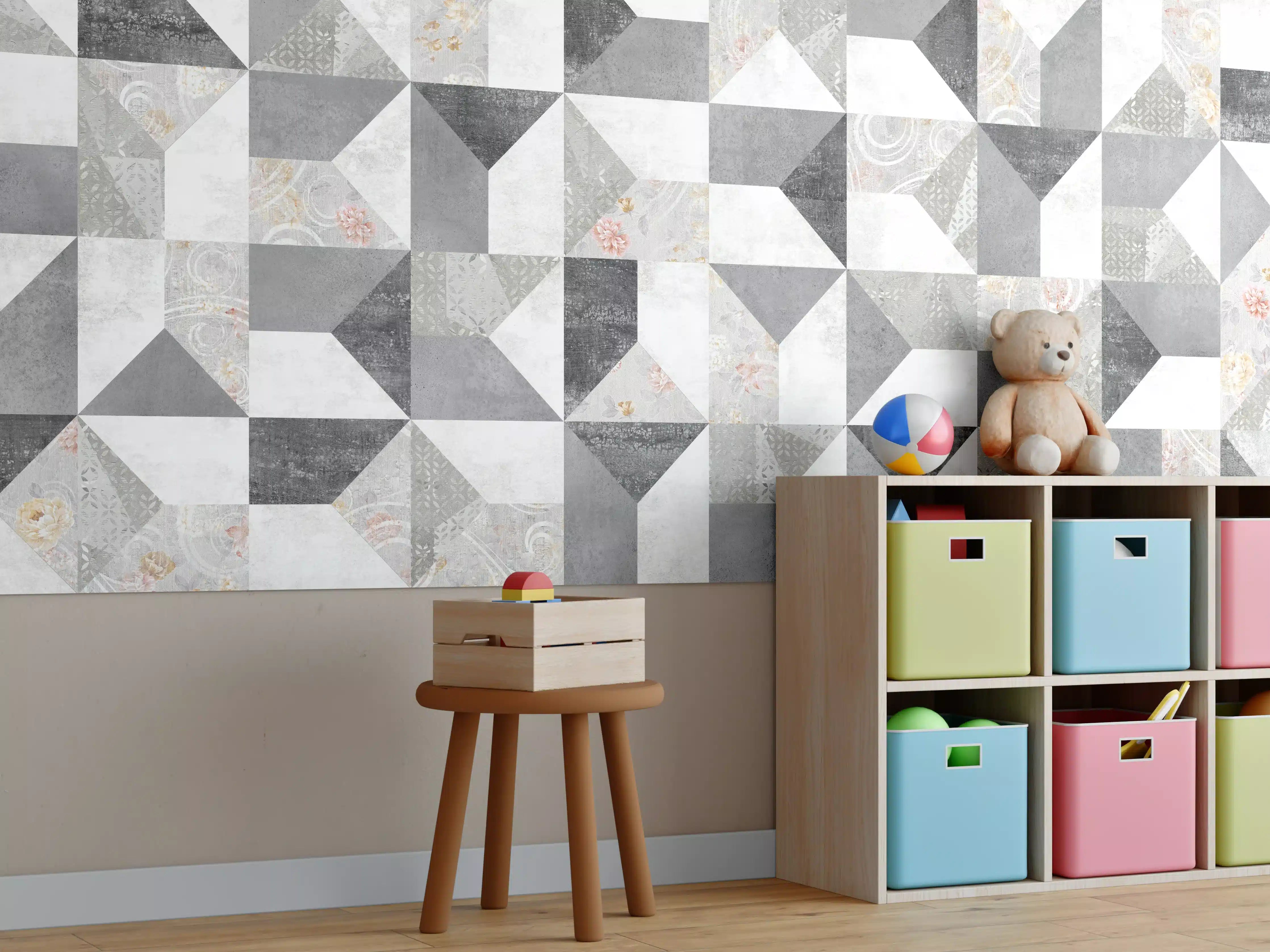 Kinderzimmer Wandgestaltung - Kreatives Fliesenmuster