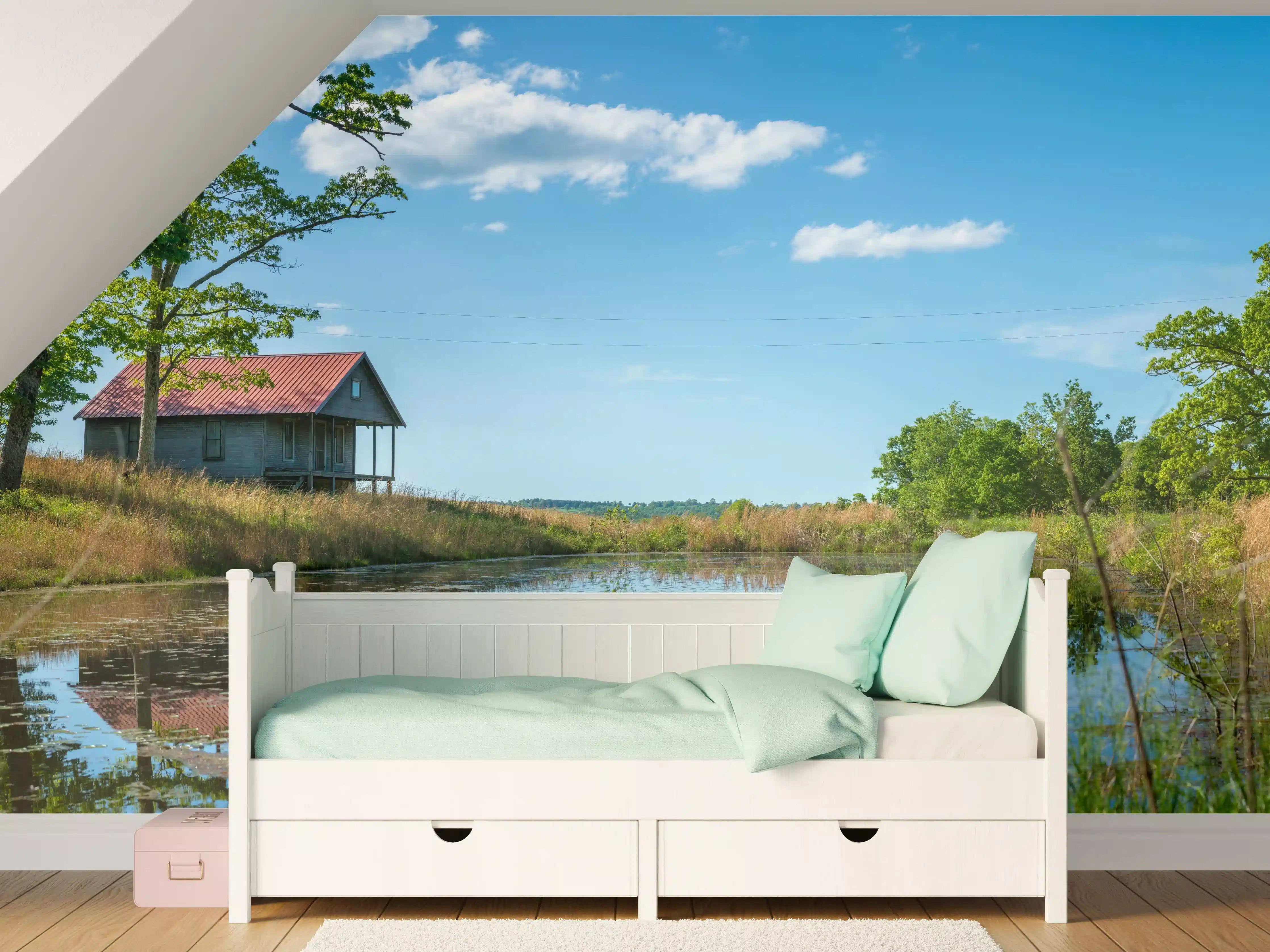 Kinderzimmer Wandgestaltung - Ländliches altes Haus