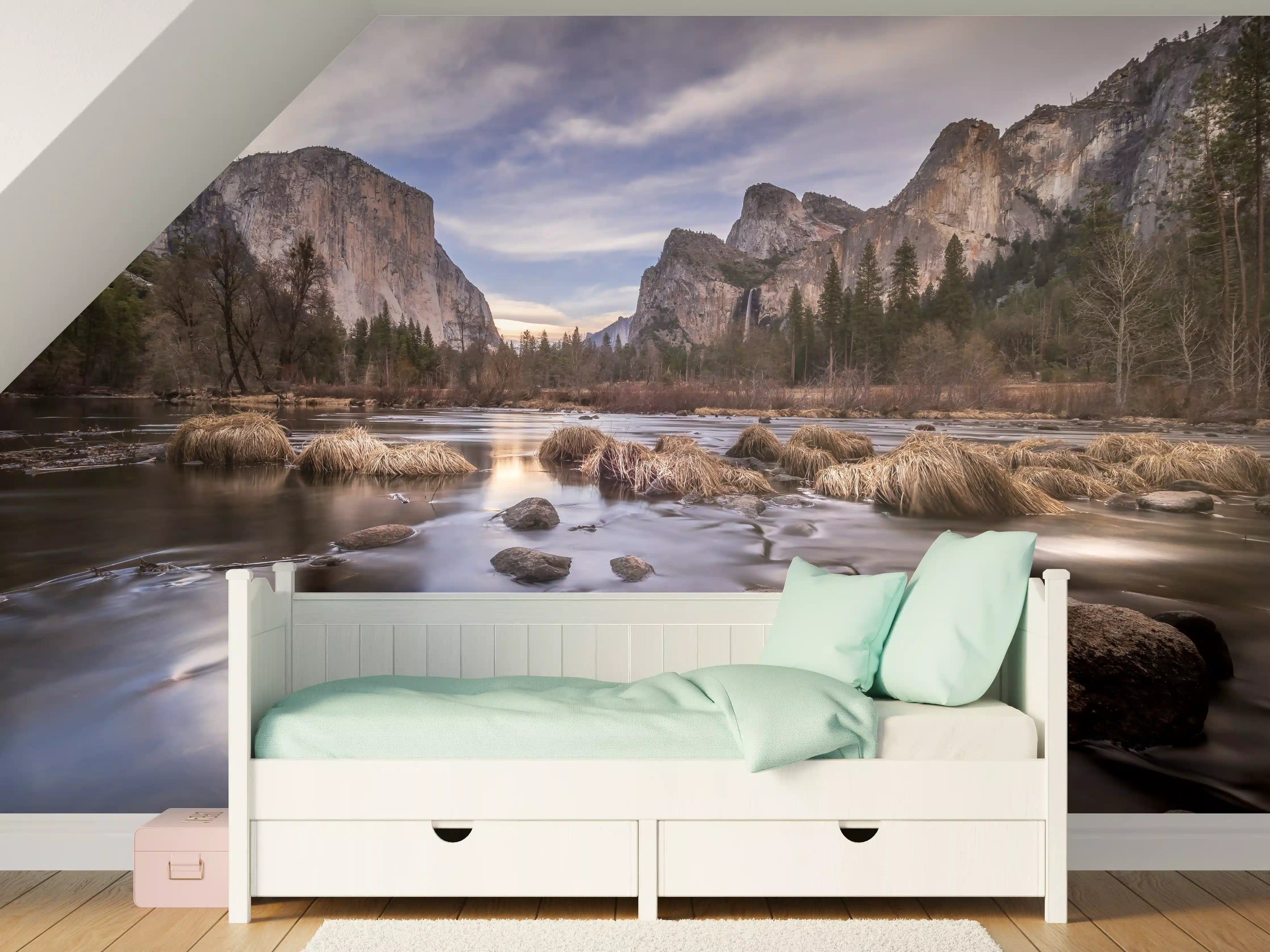 Kinderzimmer Wandgestaltung - Landschaft des Yosemite Valley Kalifornien