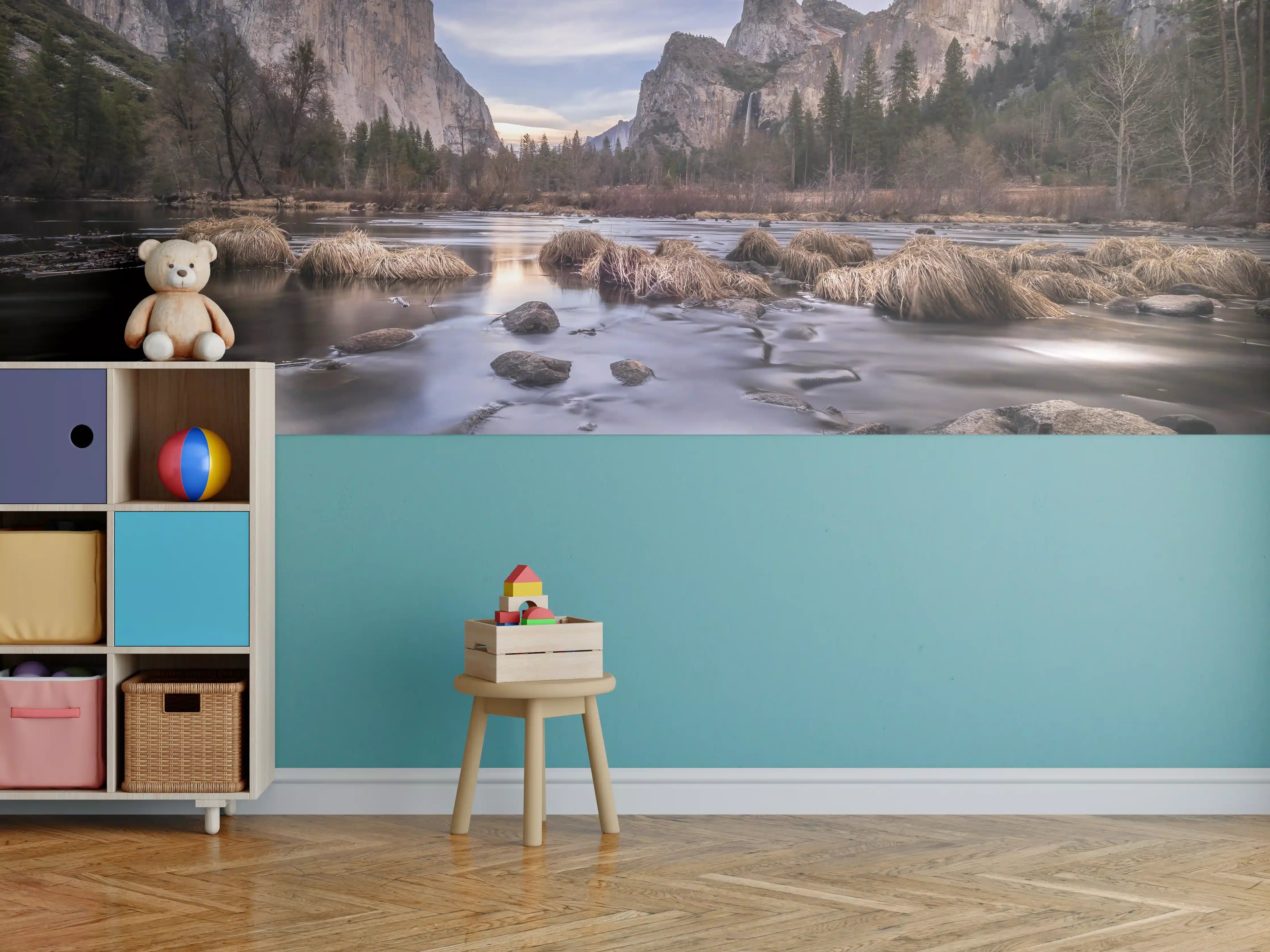 Kinderzimmer Wandgestaltung - Landschaft des Yosemite Valley Kalifornien