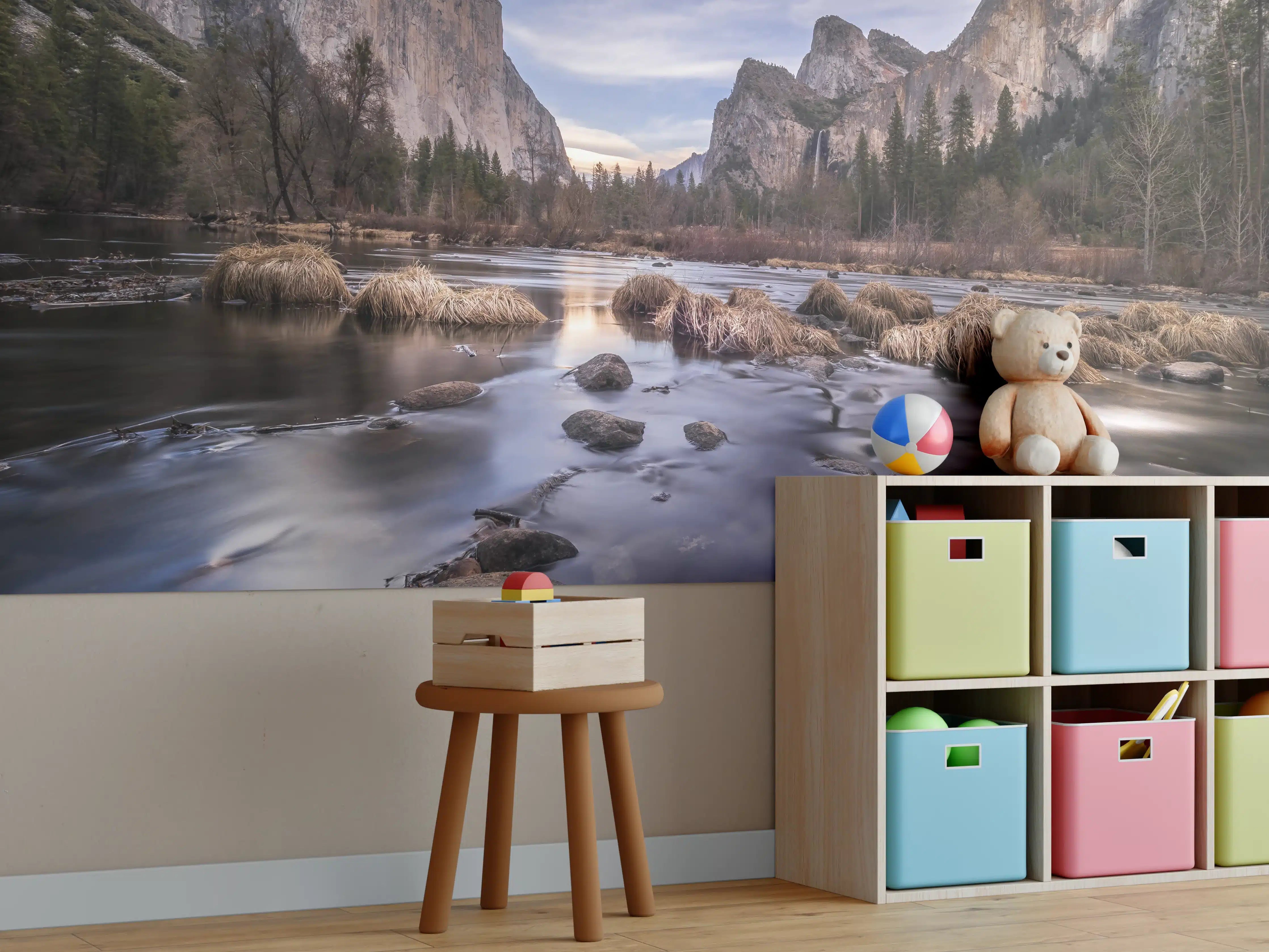 Kinderzimmer Wandgestaltung - Landschaft des Yosemite Valley Kalifornien