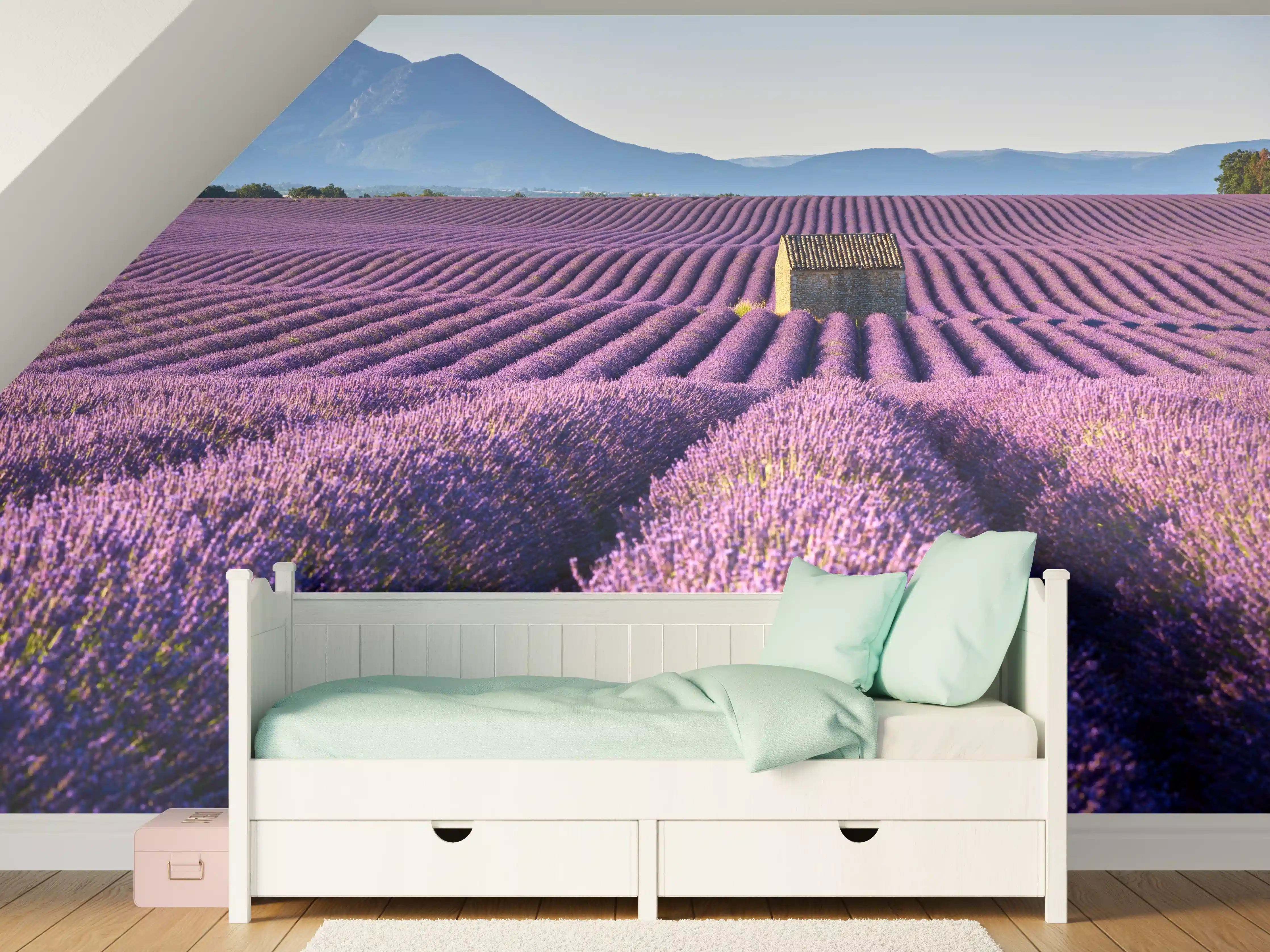Kinderzimmer Wandgestaltung - Lavendelfelder auf dem Plateau de Valensole 