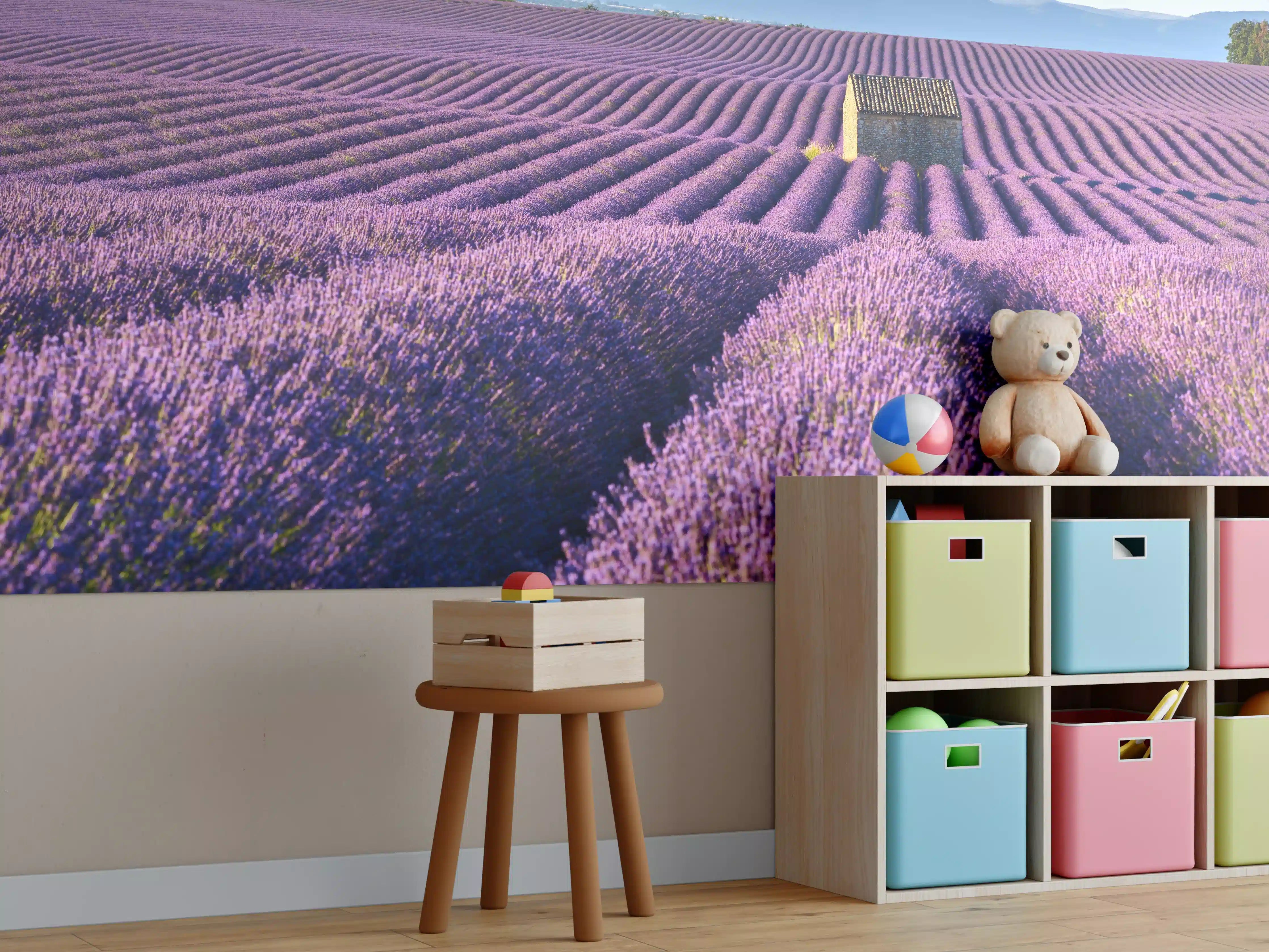 Kinderzimmer Wandgestaltung - Lavendelfelder auf dem Plateau de Valensole 