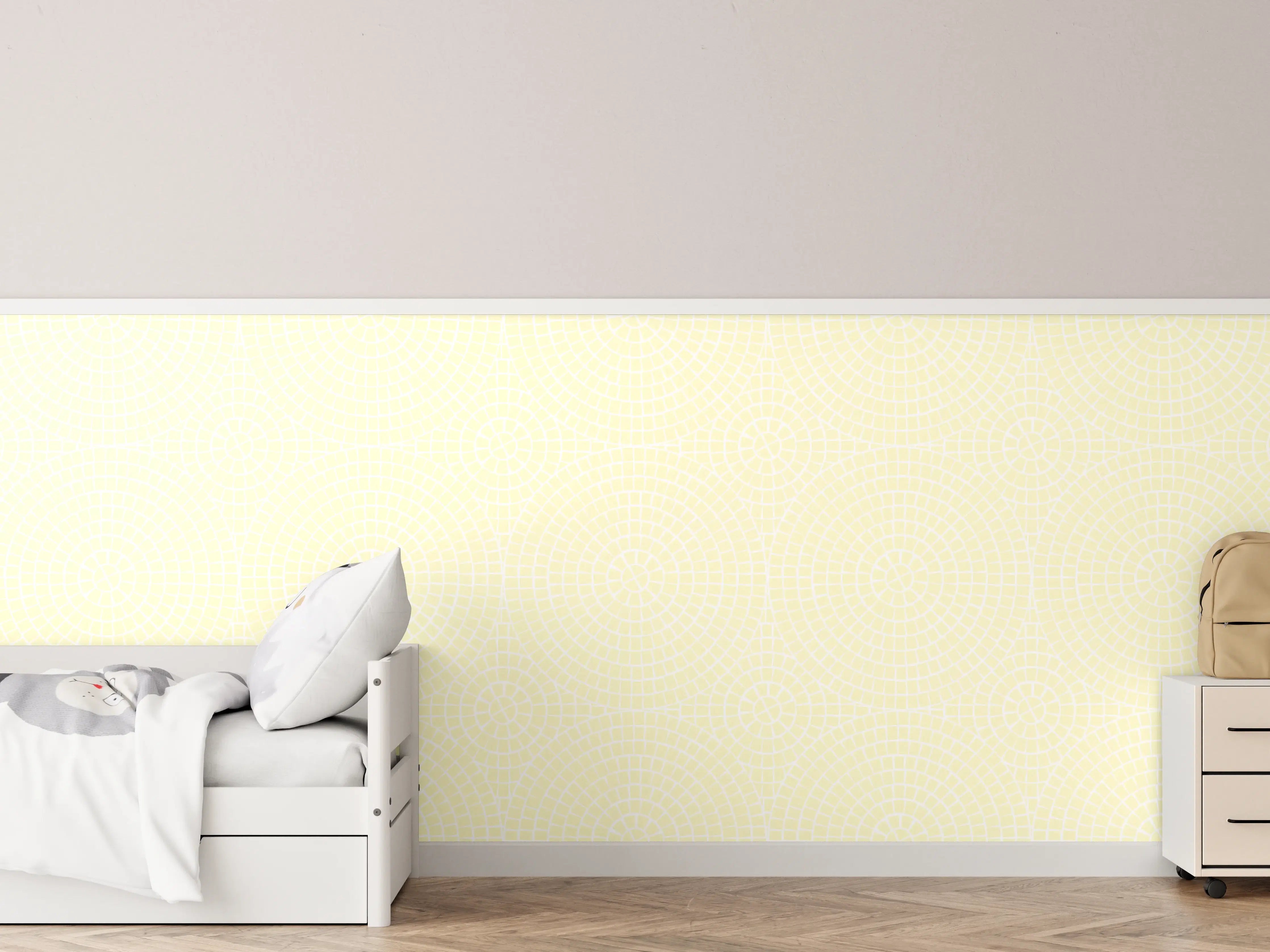 Kinderzimmer Wandgestaltung - Lemon-Crema-Mosaik-Fliese