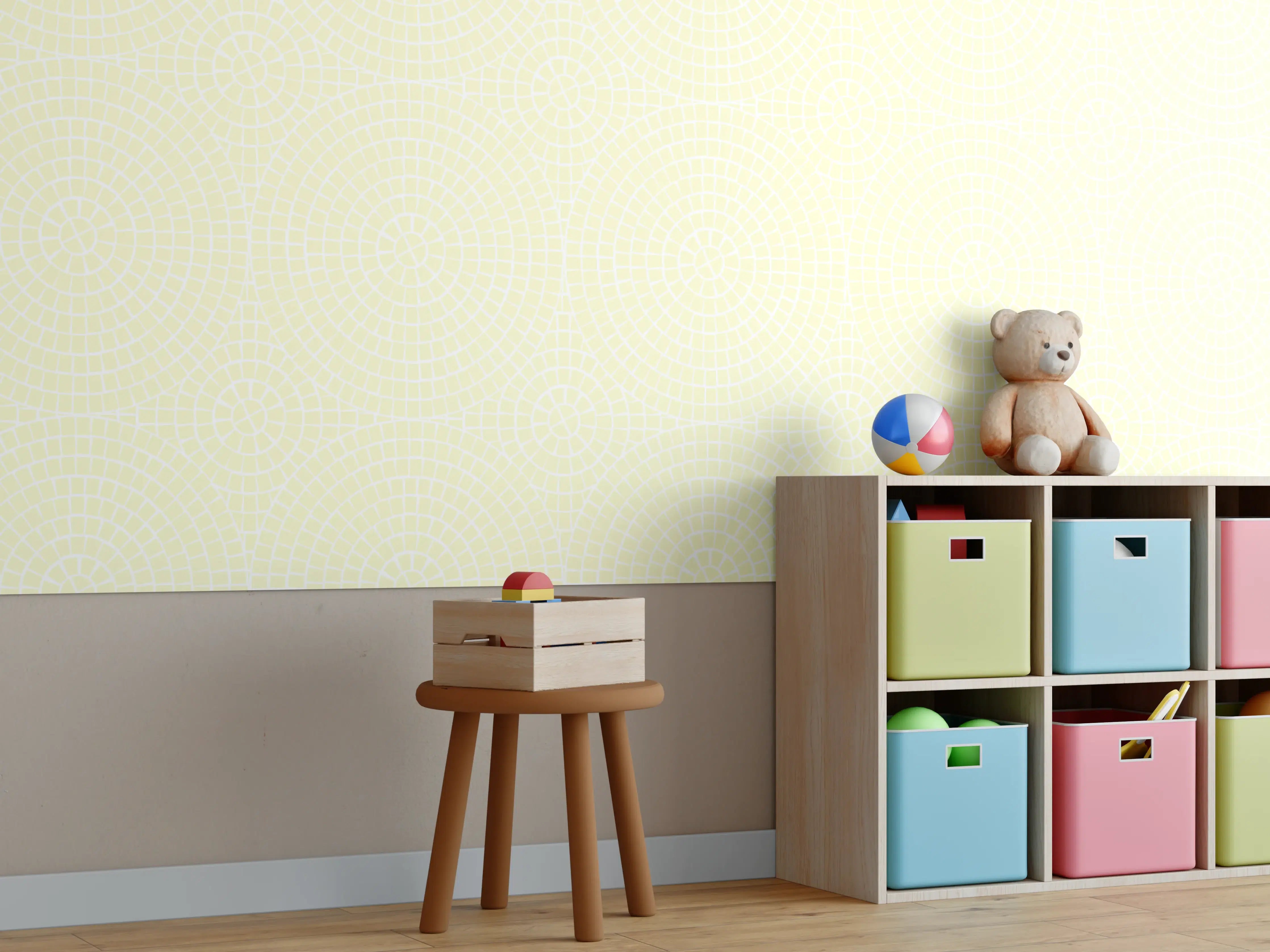 Kinderzimmer Wandgestaltung - Lemon-Crema-Mosaik-Fliese