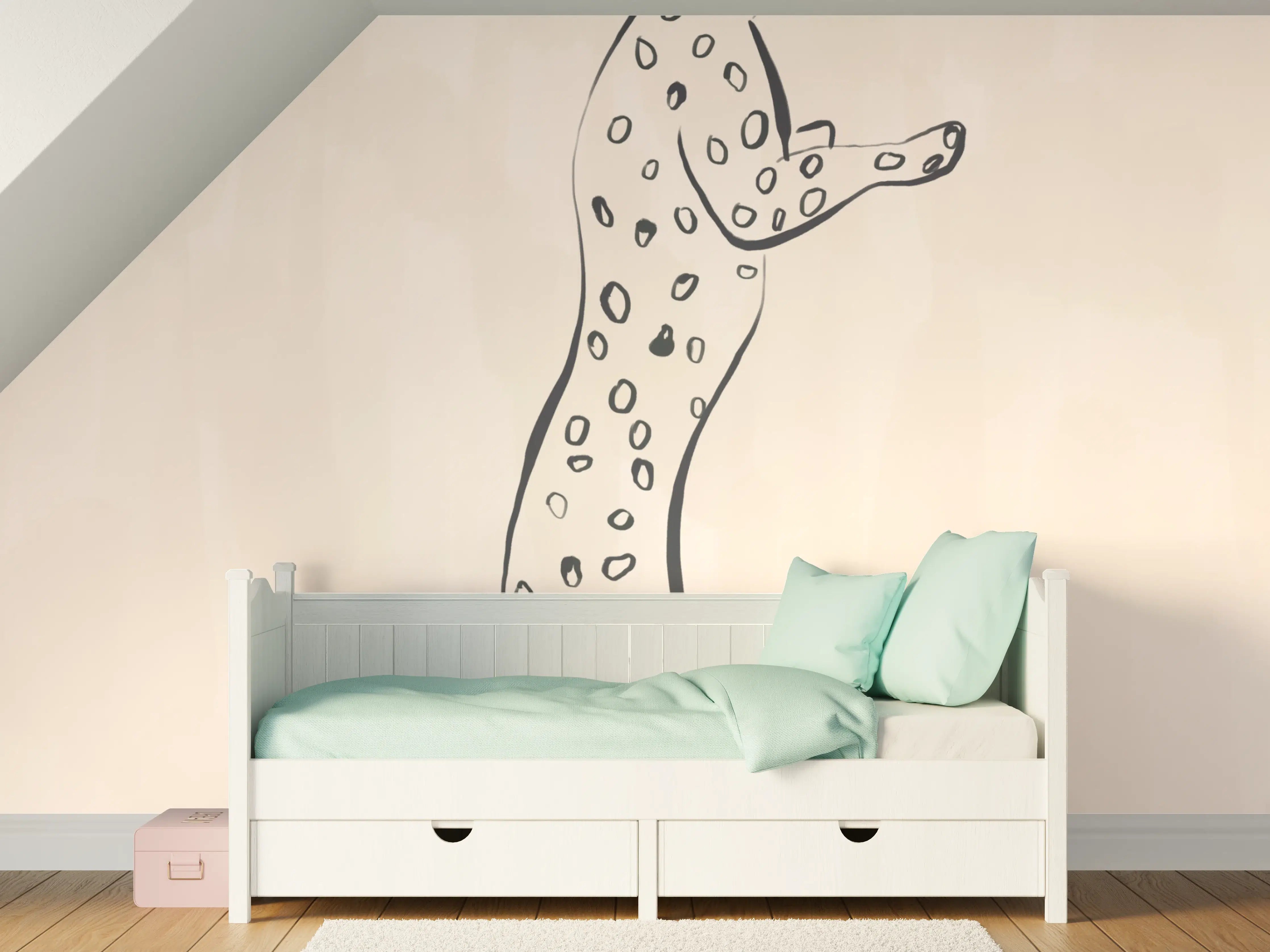 Kinderzimmer Wandgestaltung - Leopard - Einfache Zeichnung