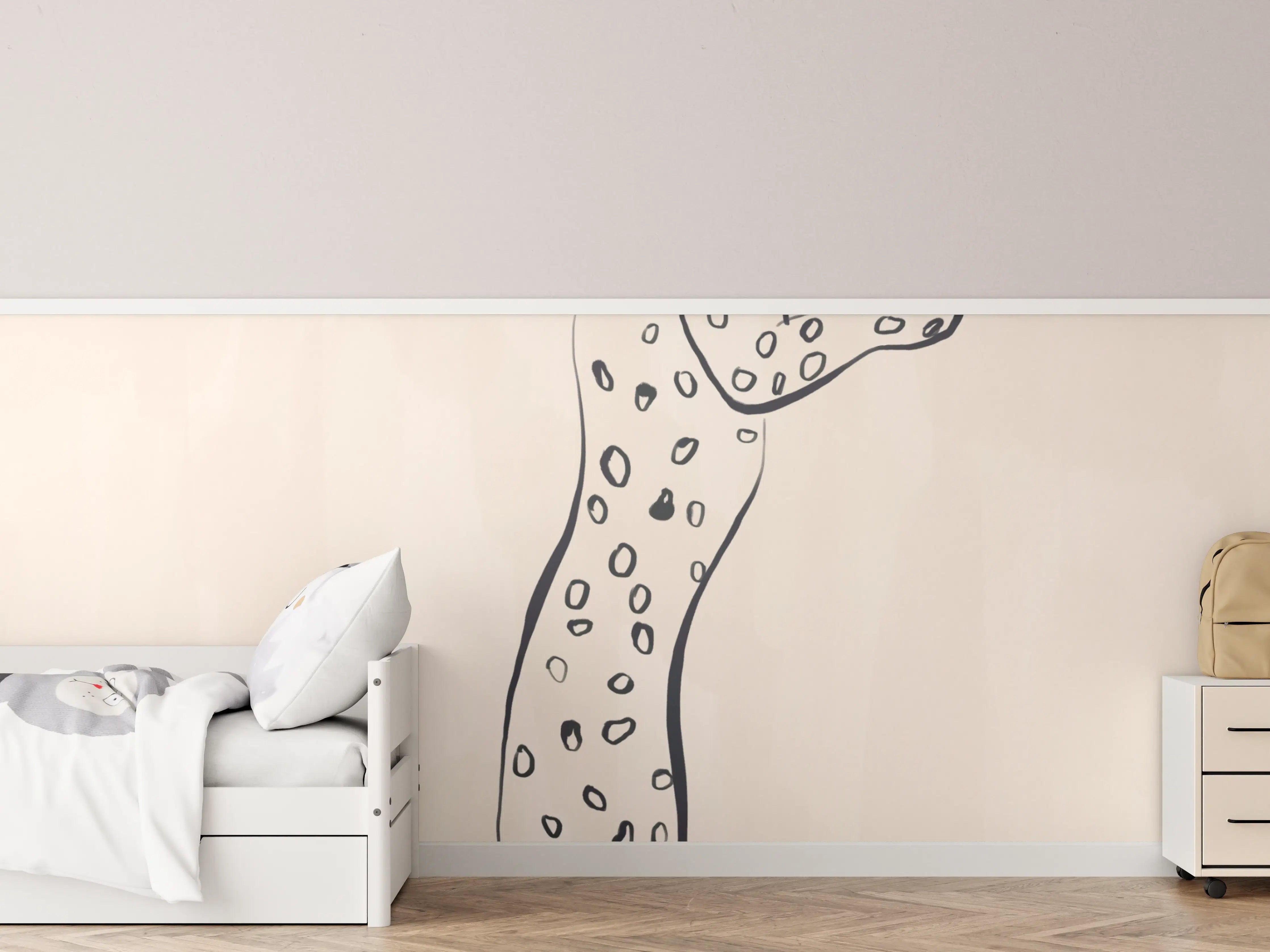 Kinderzimmer Wandgestaltung - Leopard - Einfache Zeichnung