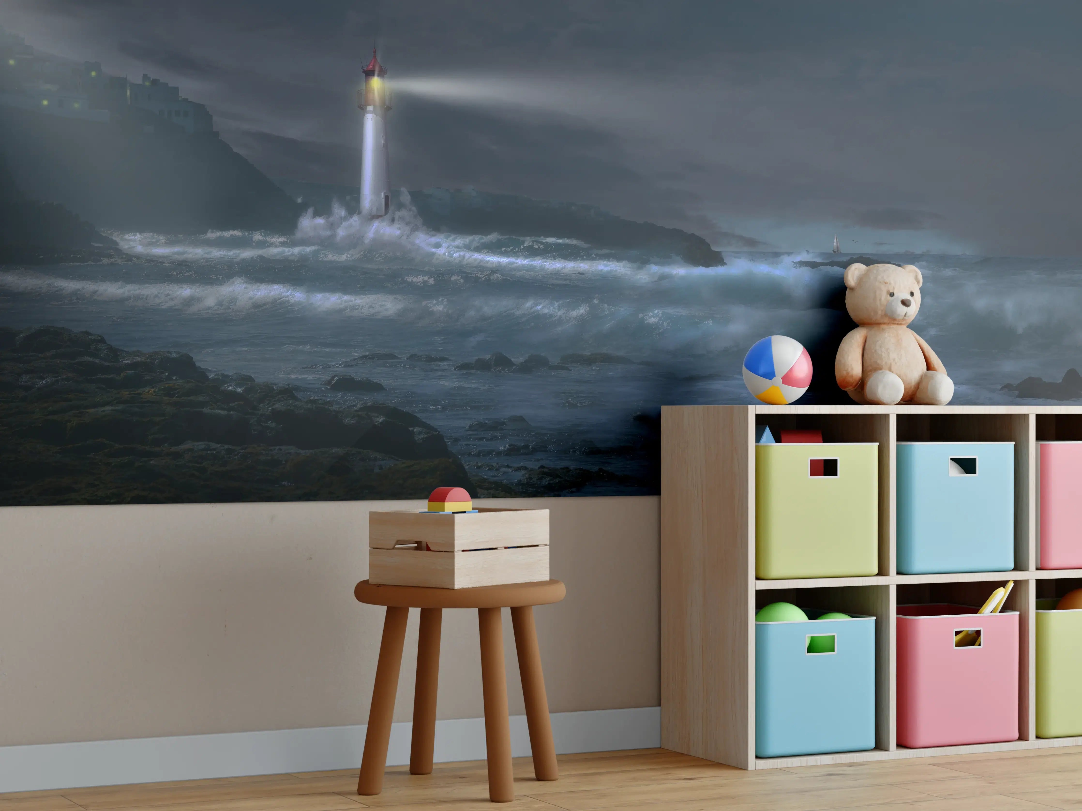 Kinderzimmer Wandgestaltung - Leuchtturm