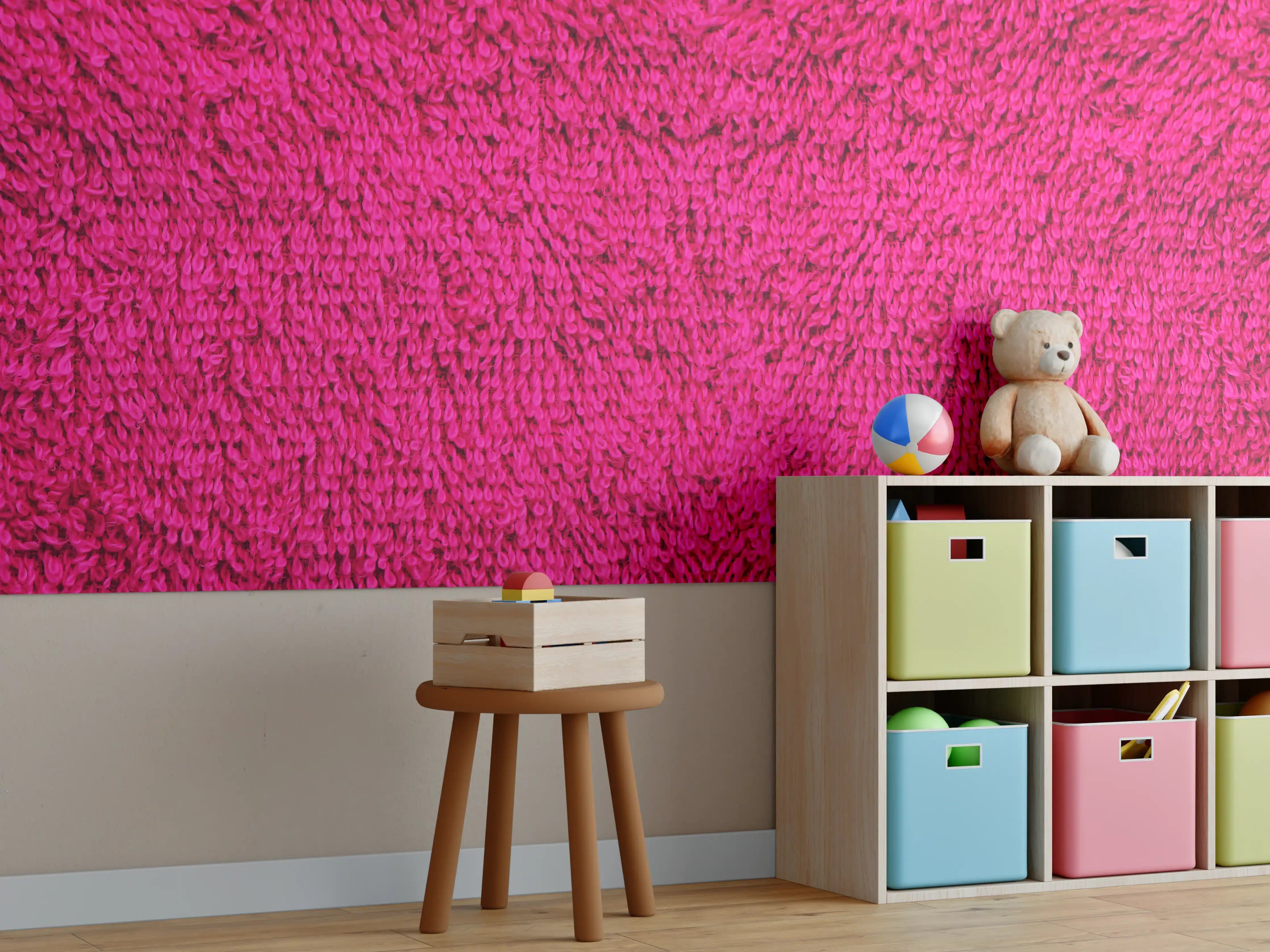 Kinderzimmer Wandgestaltung - Lila Frottee Handtuch Textur