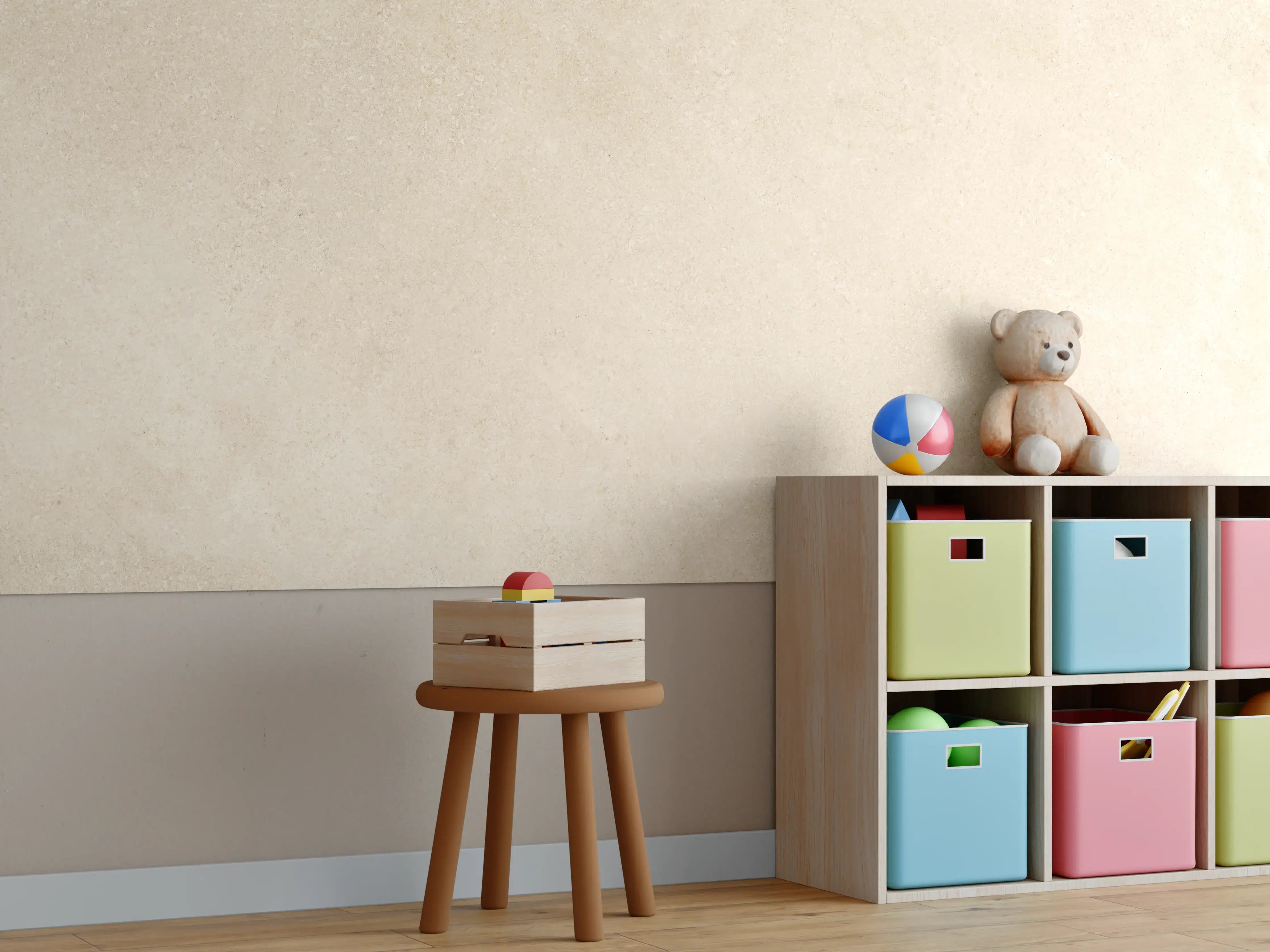 Kinderzimmer Wandgestaltung - Limestone Marble Cream Texture