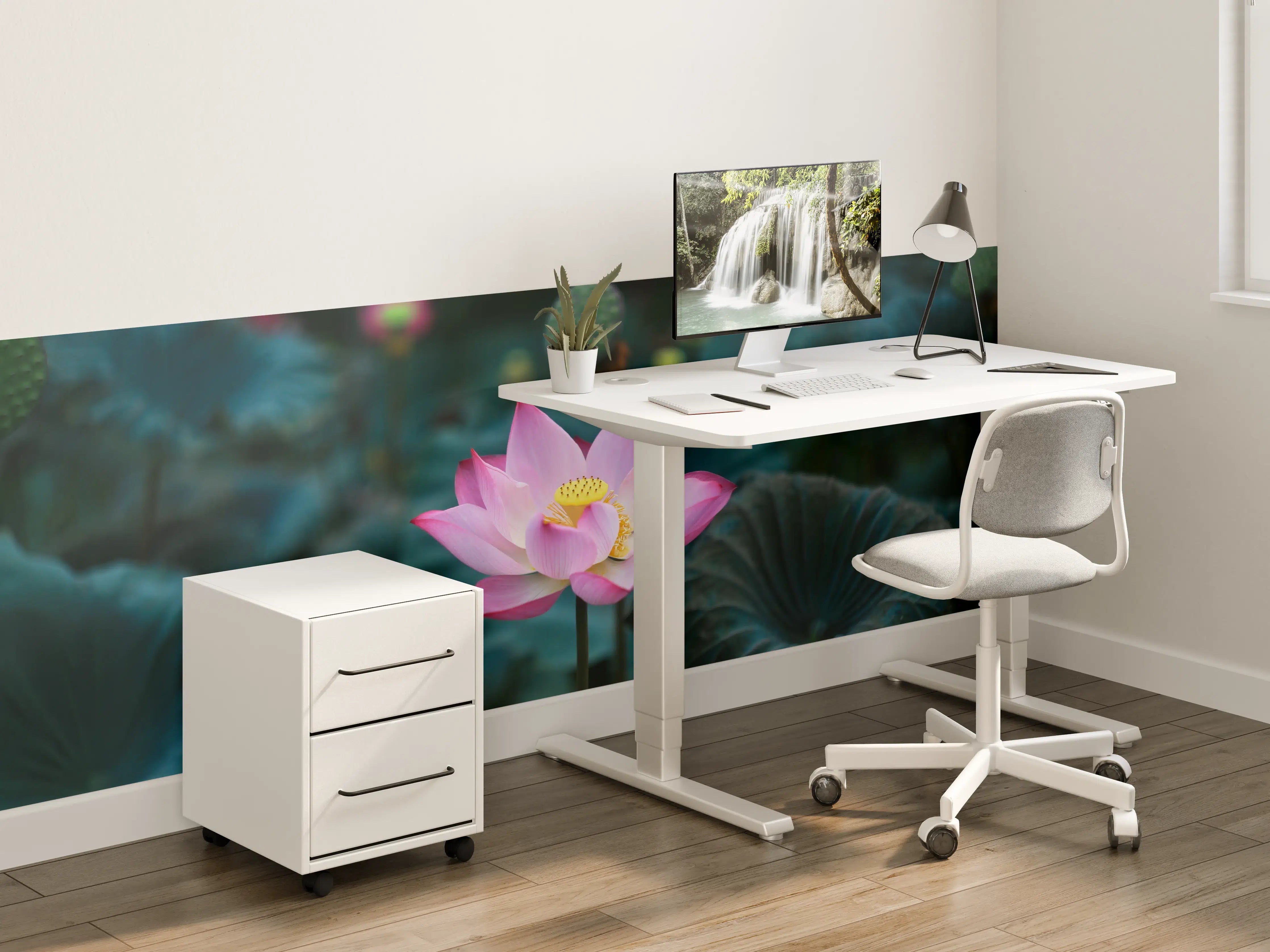 Kinderzimmer Wandgestaltung - Lotosblume im Garten