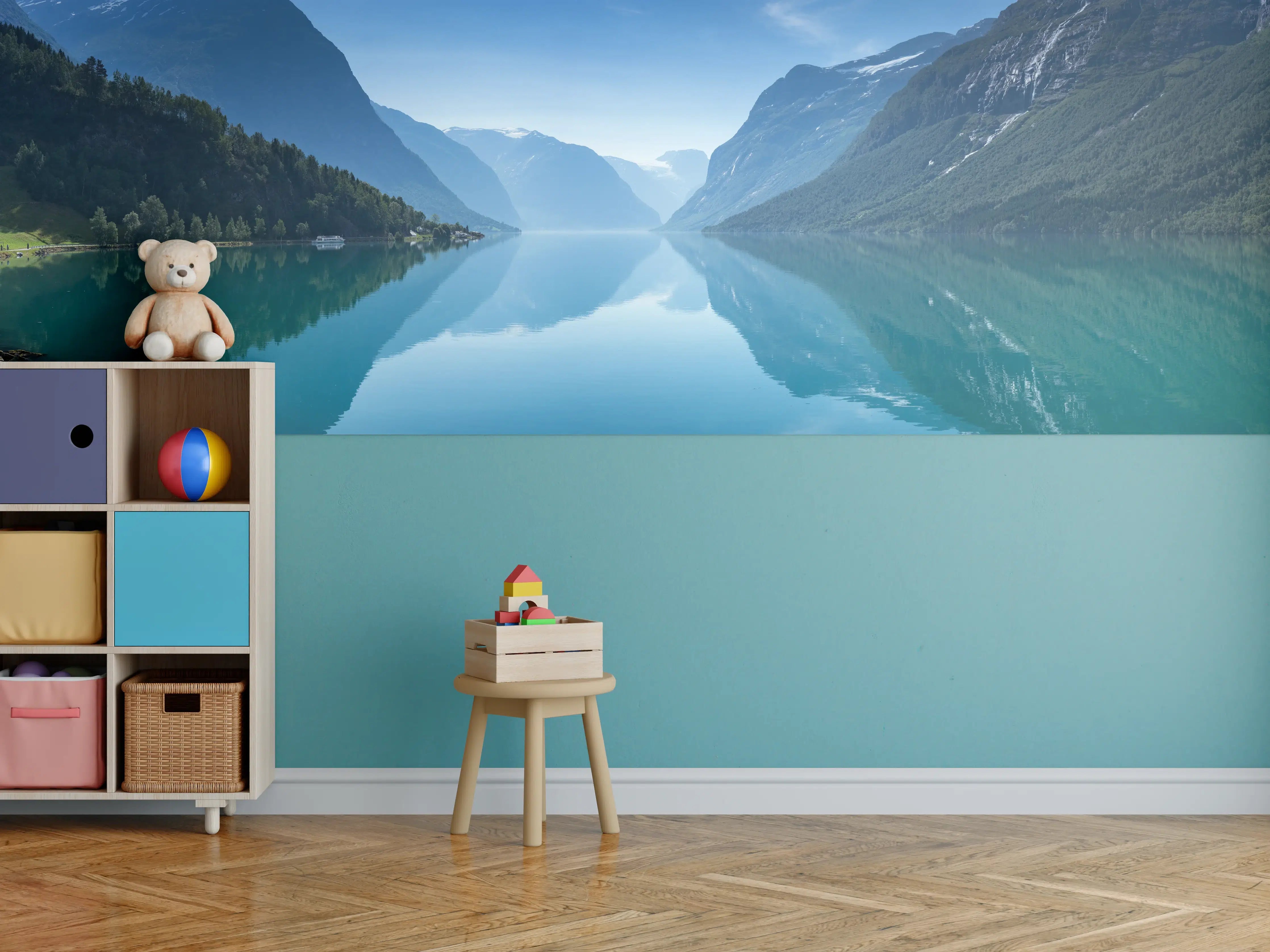 Kinderzimmer Wandgestaltung - Lovatnet See - Norwegen
