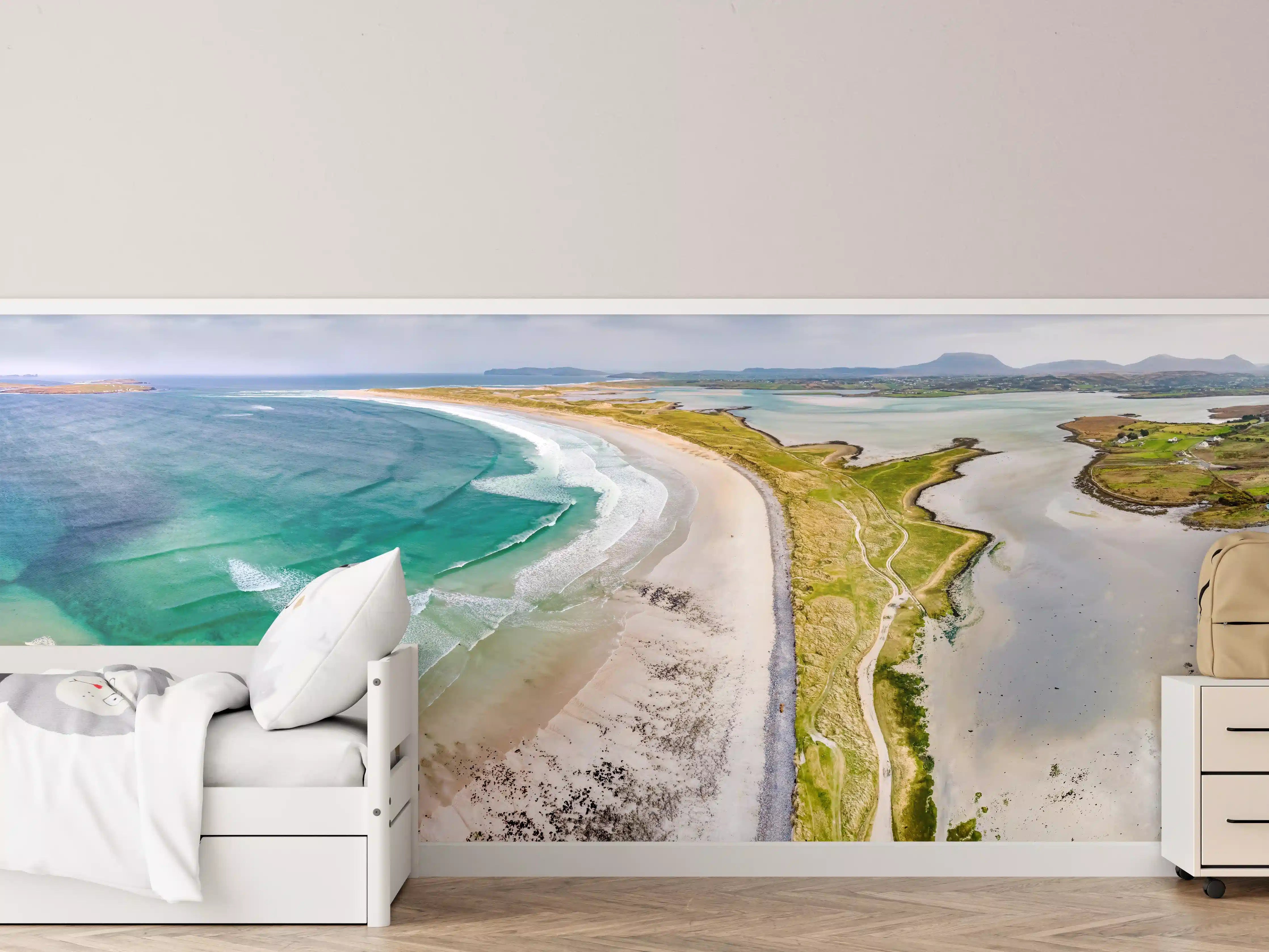 Kinderzimmer Wandgestaltung - Luftaufnahme der Küste von Magheraroarty-Irland