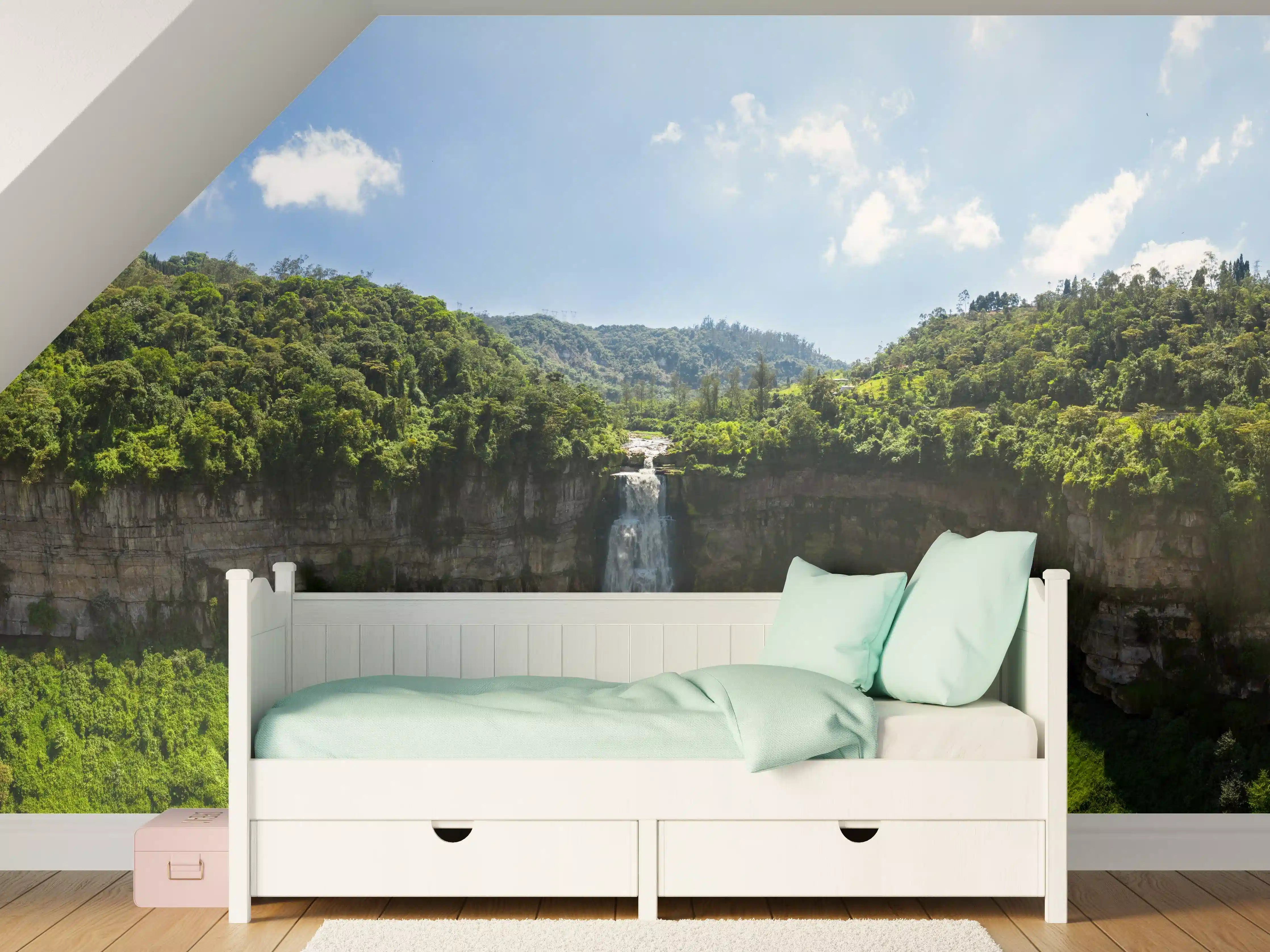 Kinderzimmer Wandgestaltung - Luftaufnahme von El Salto de Tequendama