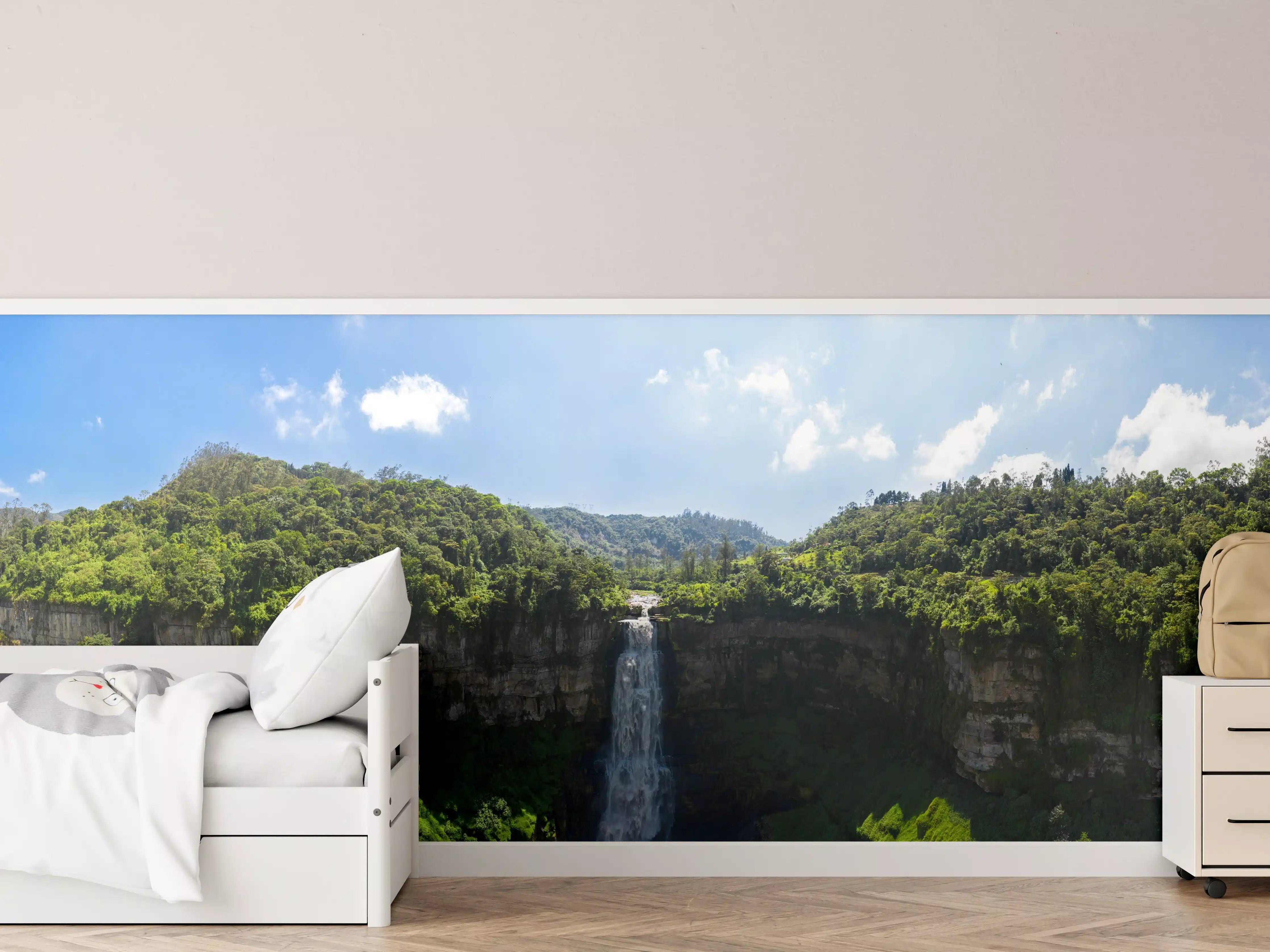 Kinderzimmer Wandgestaltung - Luftaufnahme von El Salto de Tequendama