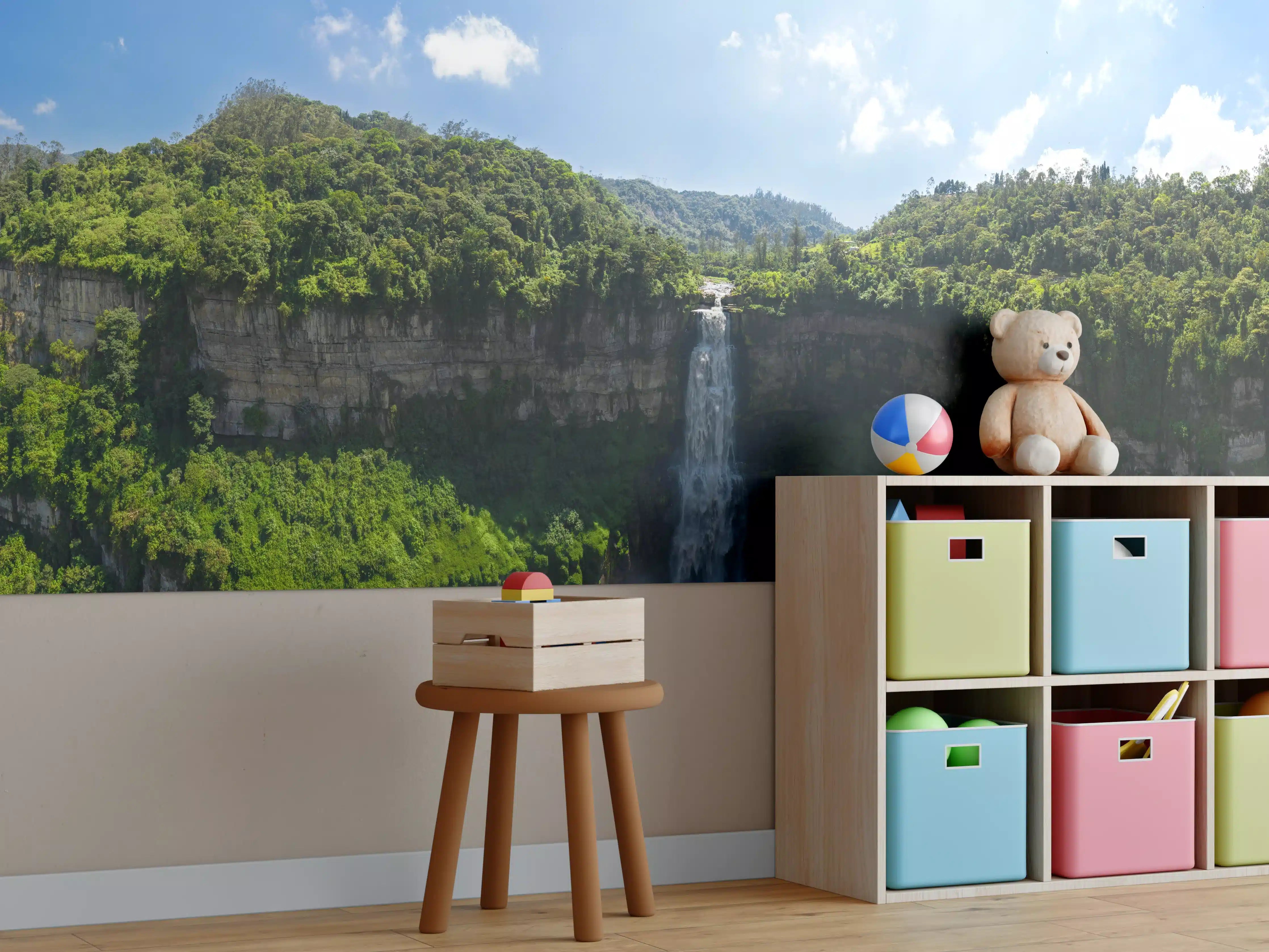 Kinderzimmer Wandgestaltung - Luftaufnahme von El Salto de Tequendama