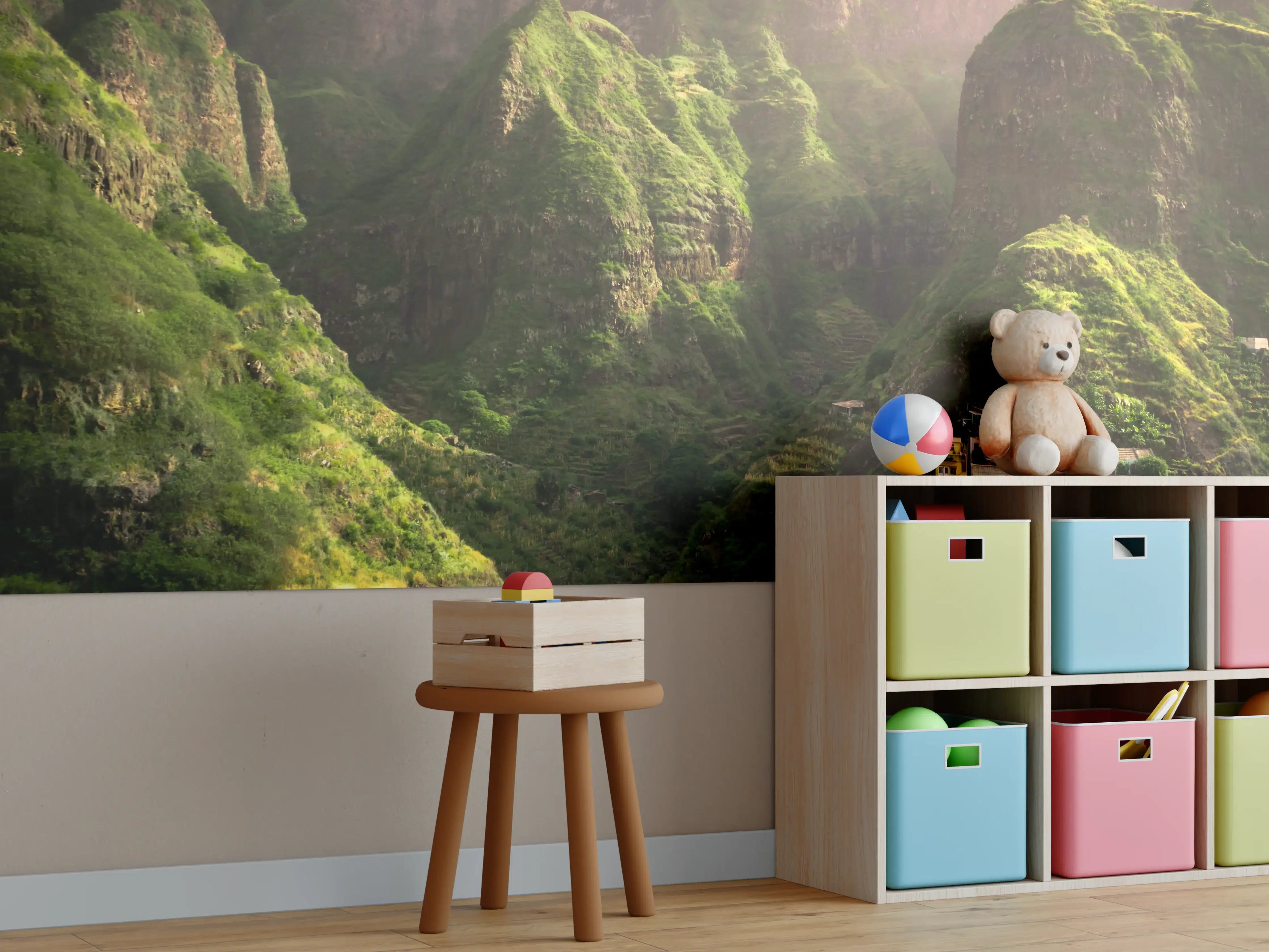 Kinderzimmer Wandgestaltung - Luftaufnahme von Fontainhas - Kabo Verde