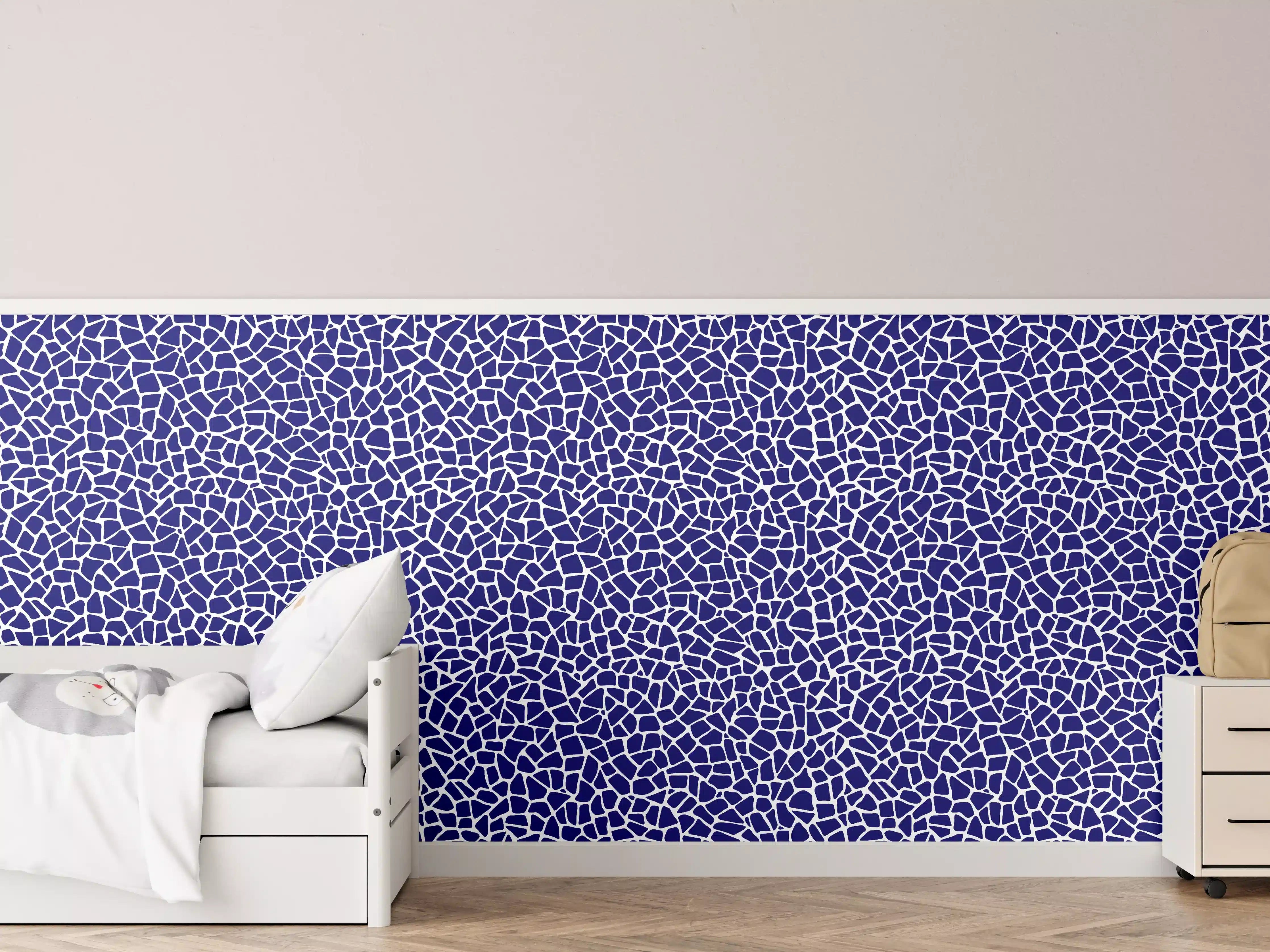 Kinderzimmer Wandgestaltung - Luxus-Blau-Grau-Mosaikfliese