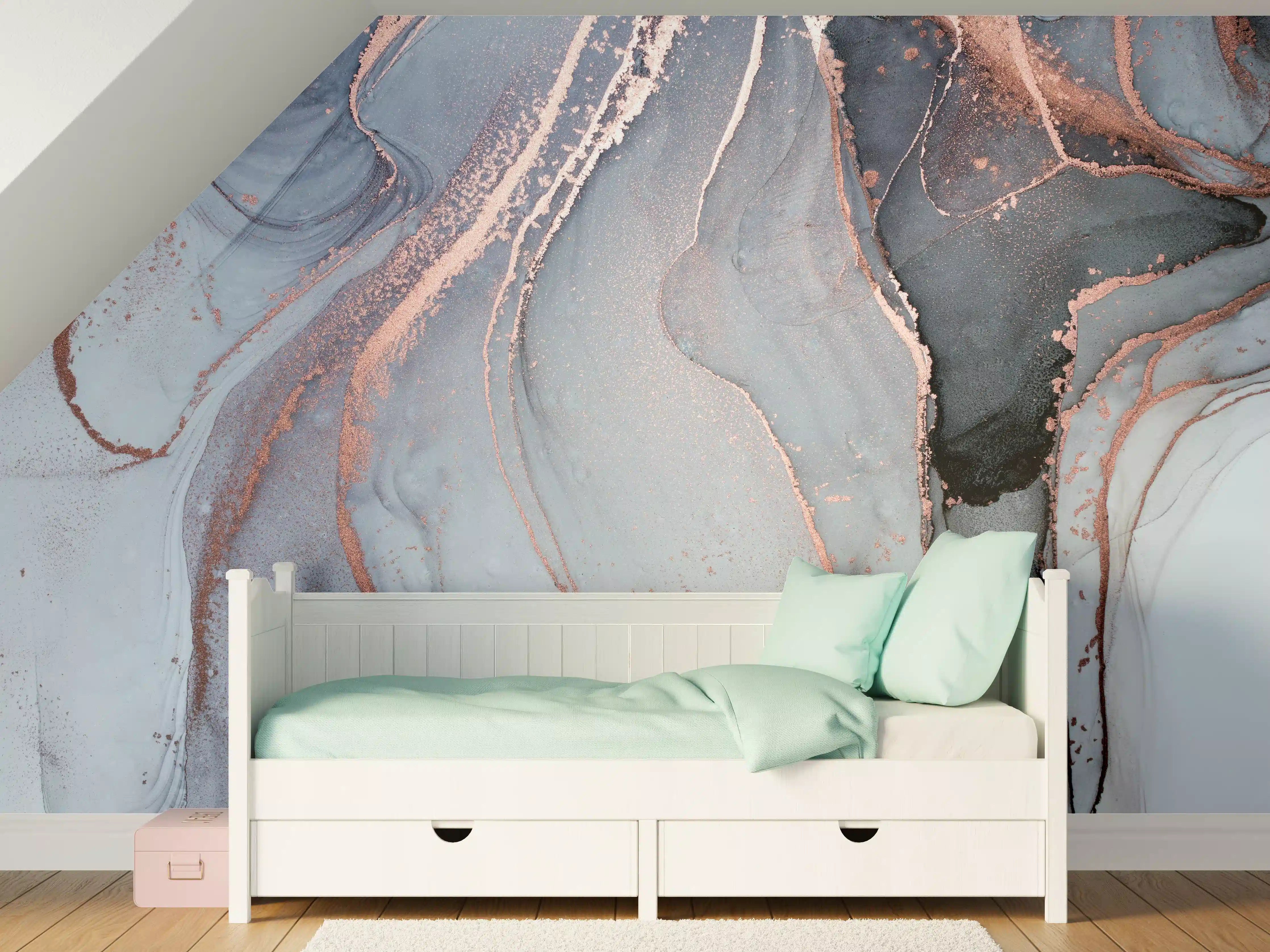 Kinderzimmer Wandgestaltung - Luxus Flüssigkunstmalerei - Alkoholtechnik