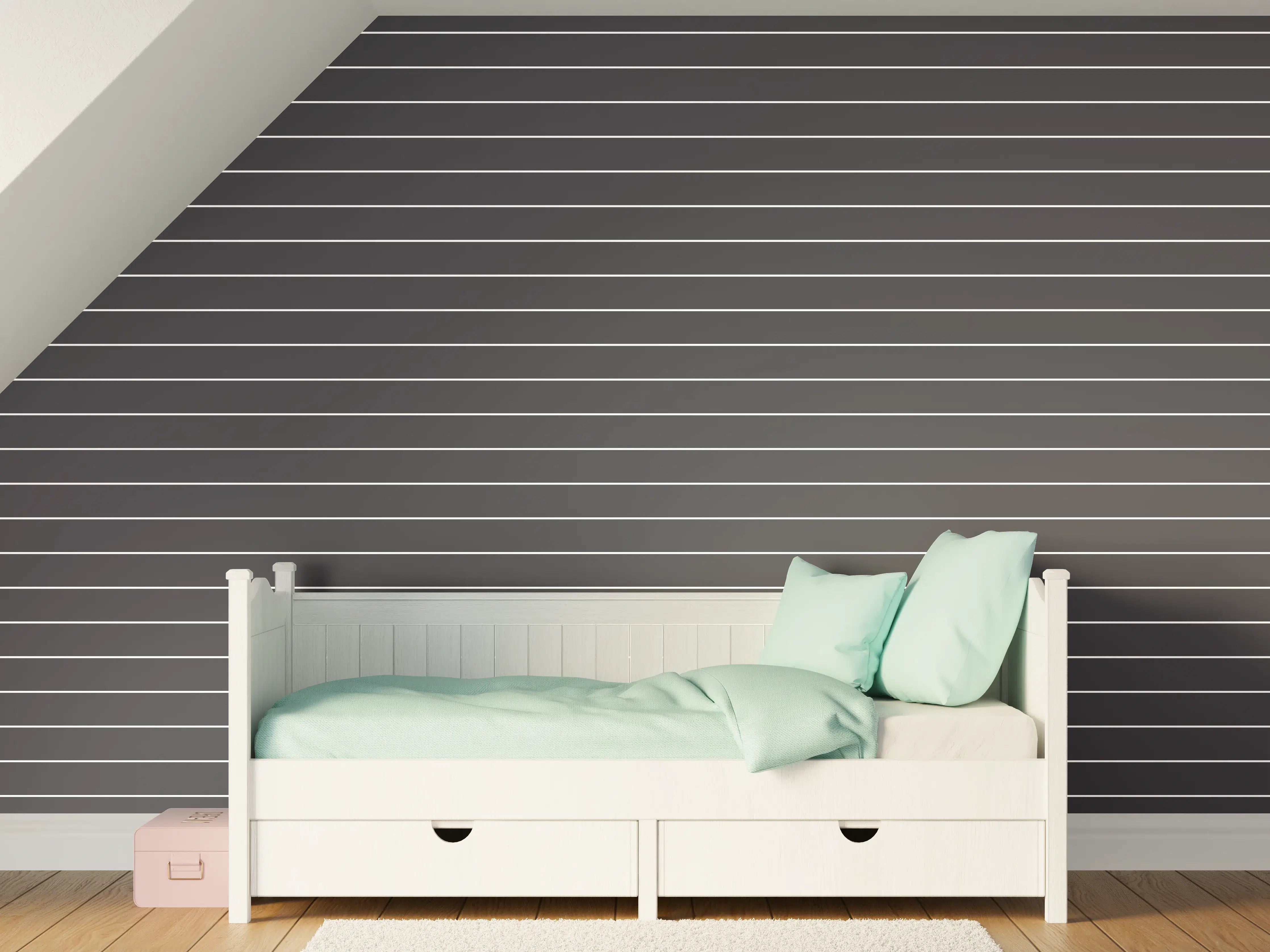 Kinderzimmer Wandgestaltung - Luxus-Grau-Horizontale-Textur