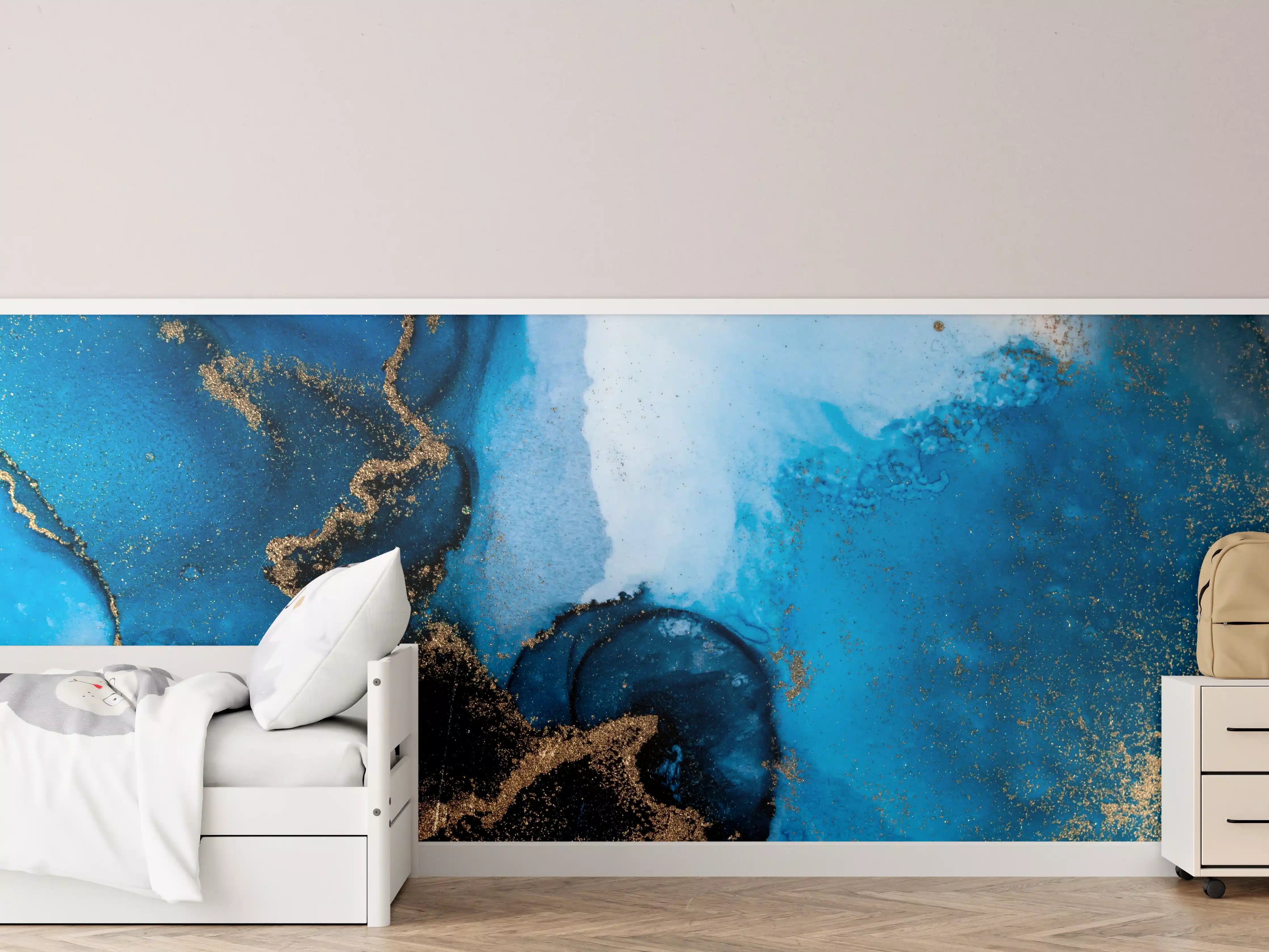 Kinderzimmer Wandgestaltung - Luxus Marmor Textur - Flüssigmalerei