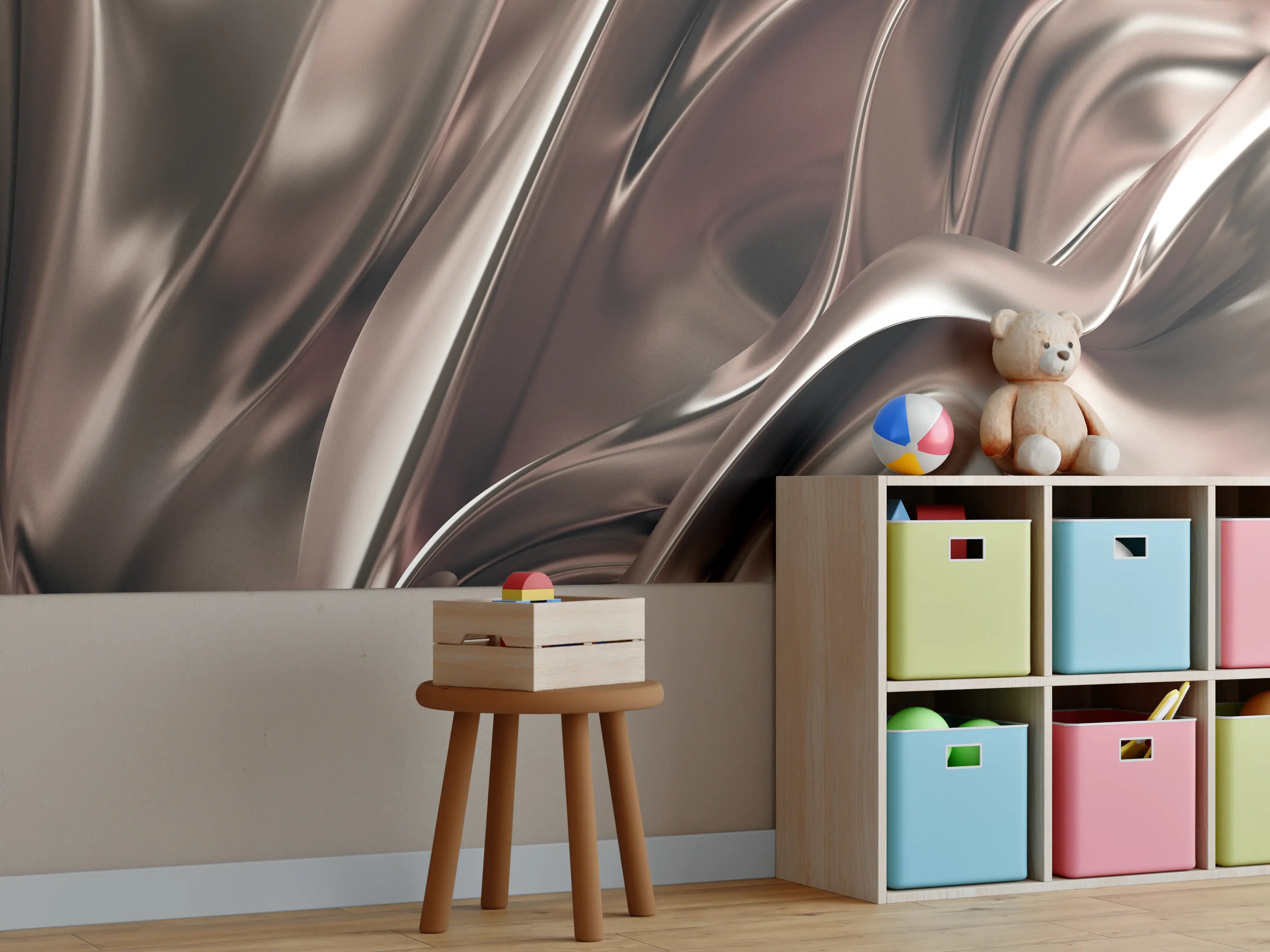 Kinderzimmer Wandgestaltung - Luxus-Weiße Marmor-Textur mit sanften Strukturen