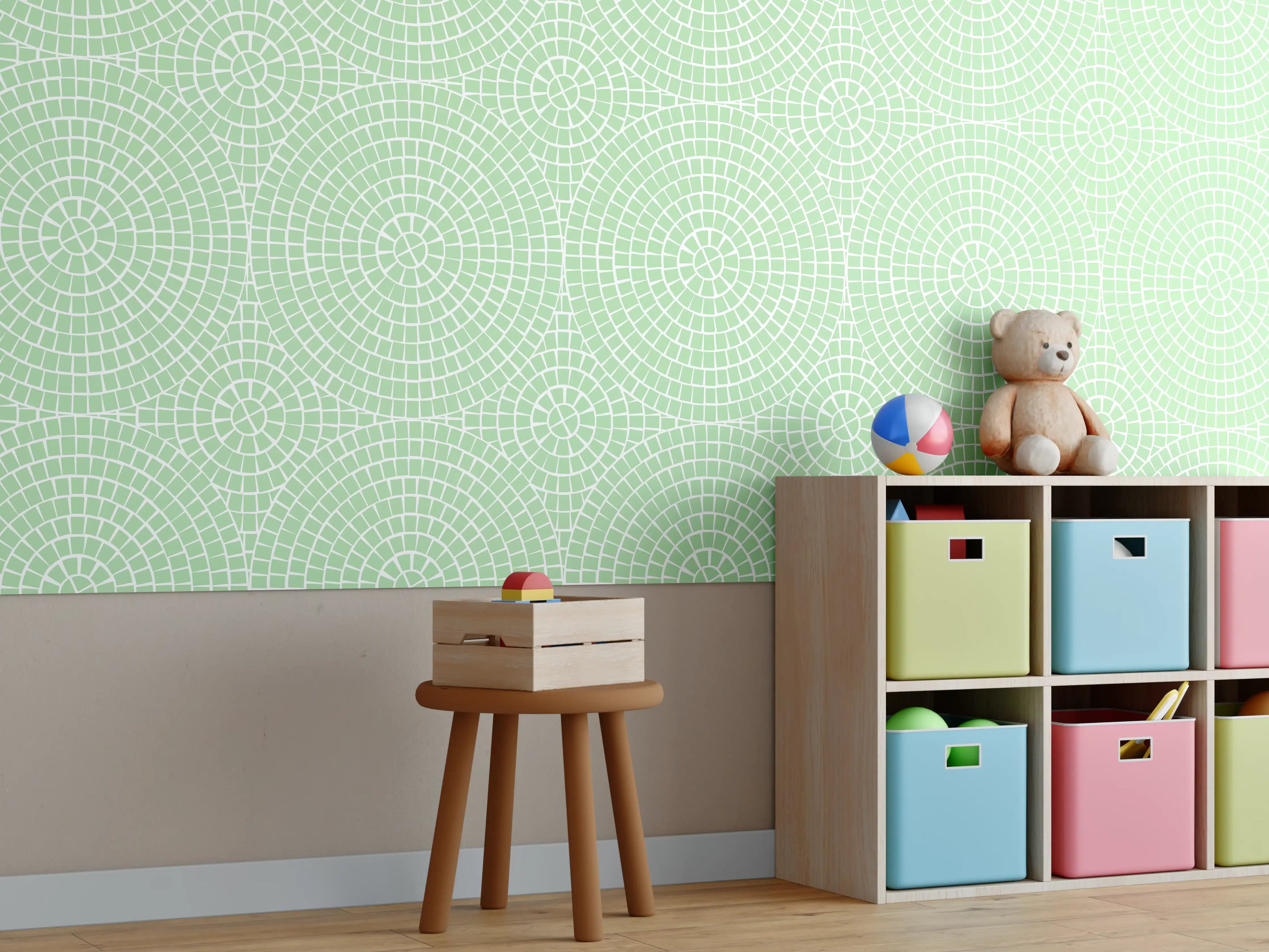 Kinderzimmer Wandgestaltung - Luxus weißer Marmor mit sanften Grau nuancen