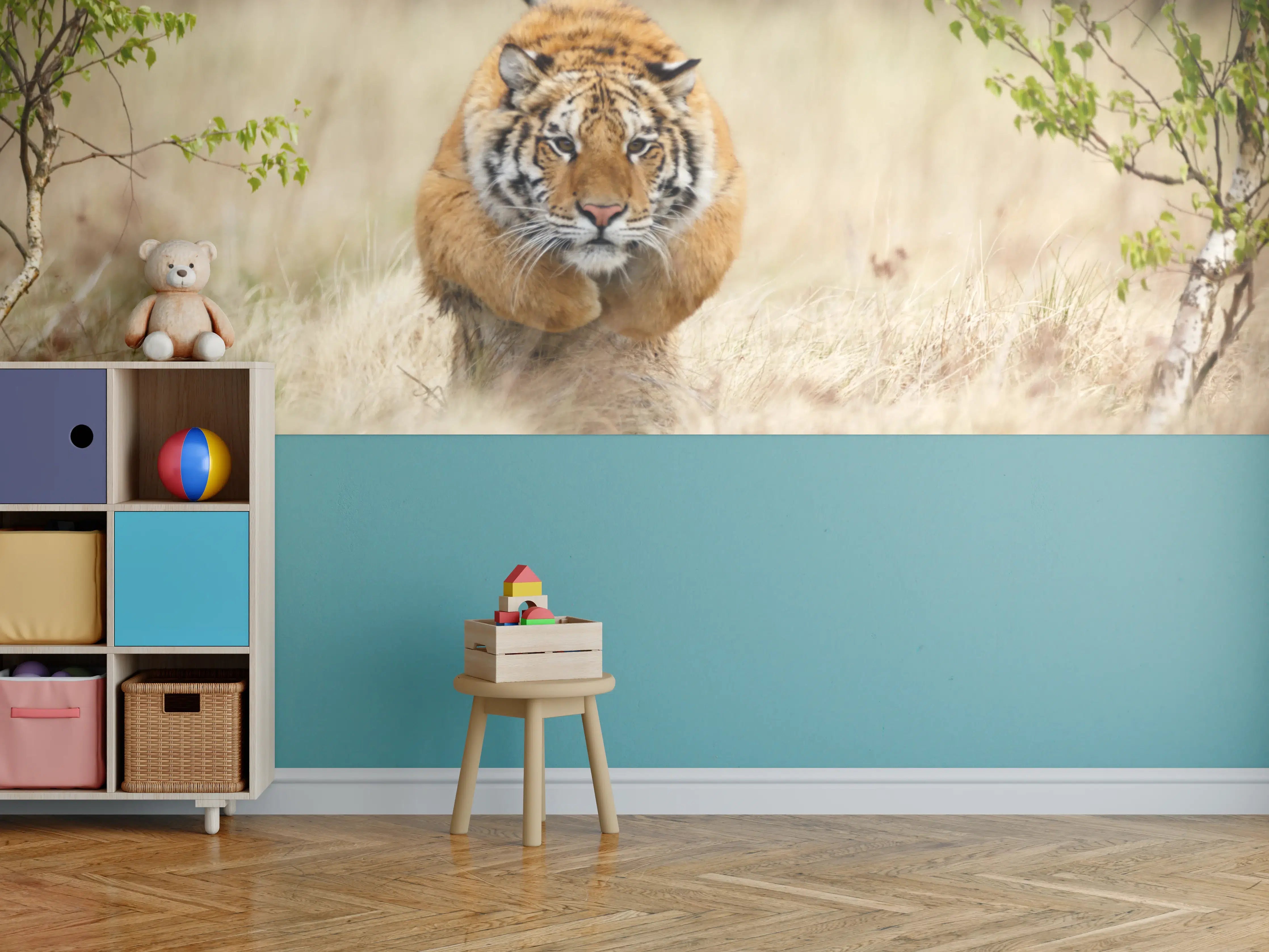 Kinderzimmer Wandgestaltung - Mächtiger Sibirischer Tiger