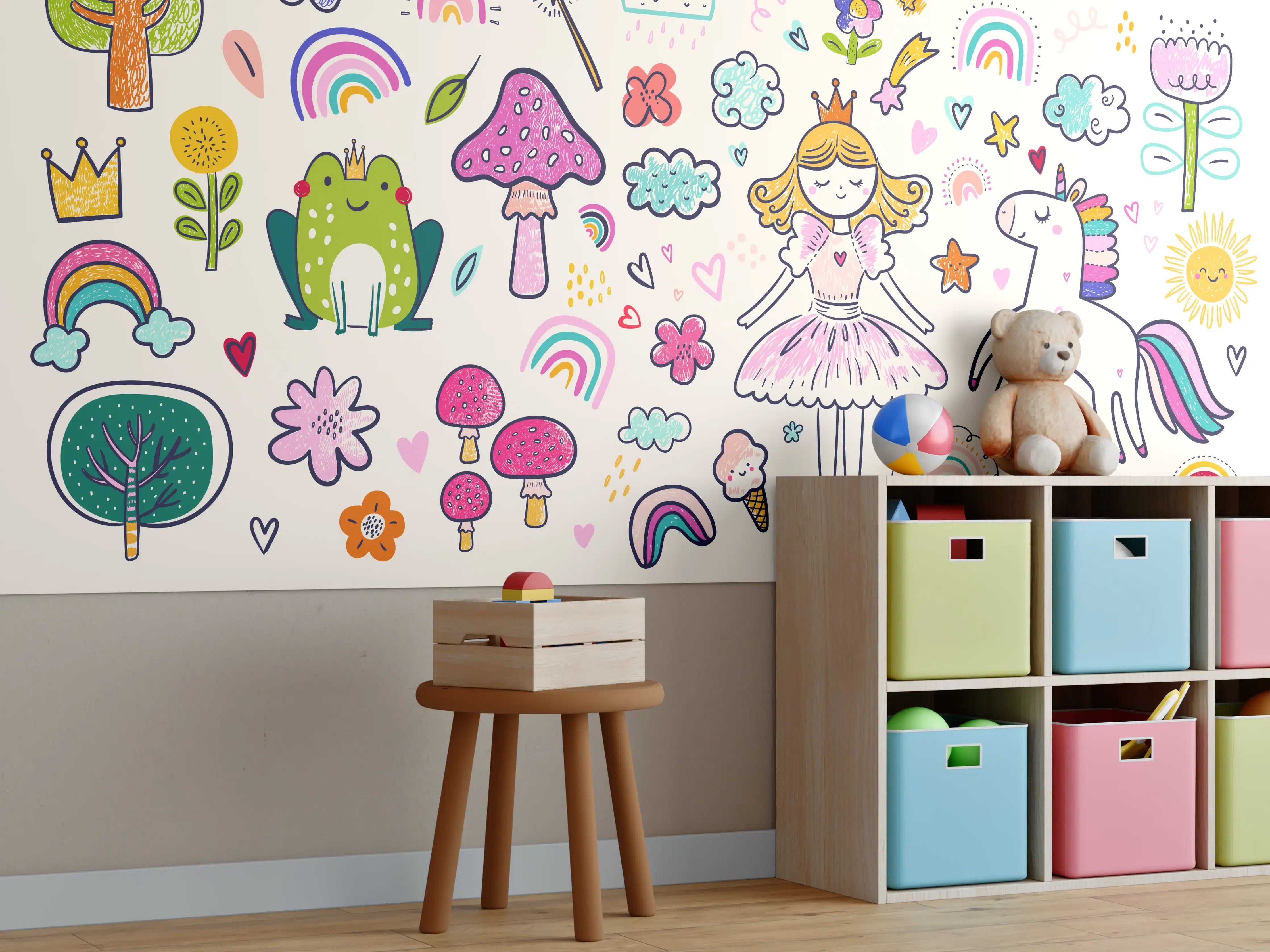 Kinderzimmer Wandgestaltung - Märchenhafte Kinderzimmereinrichtung