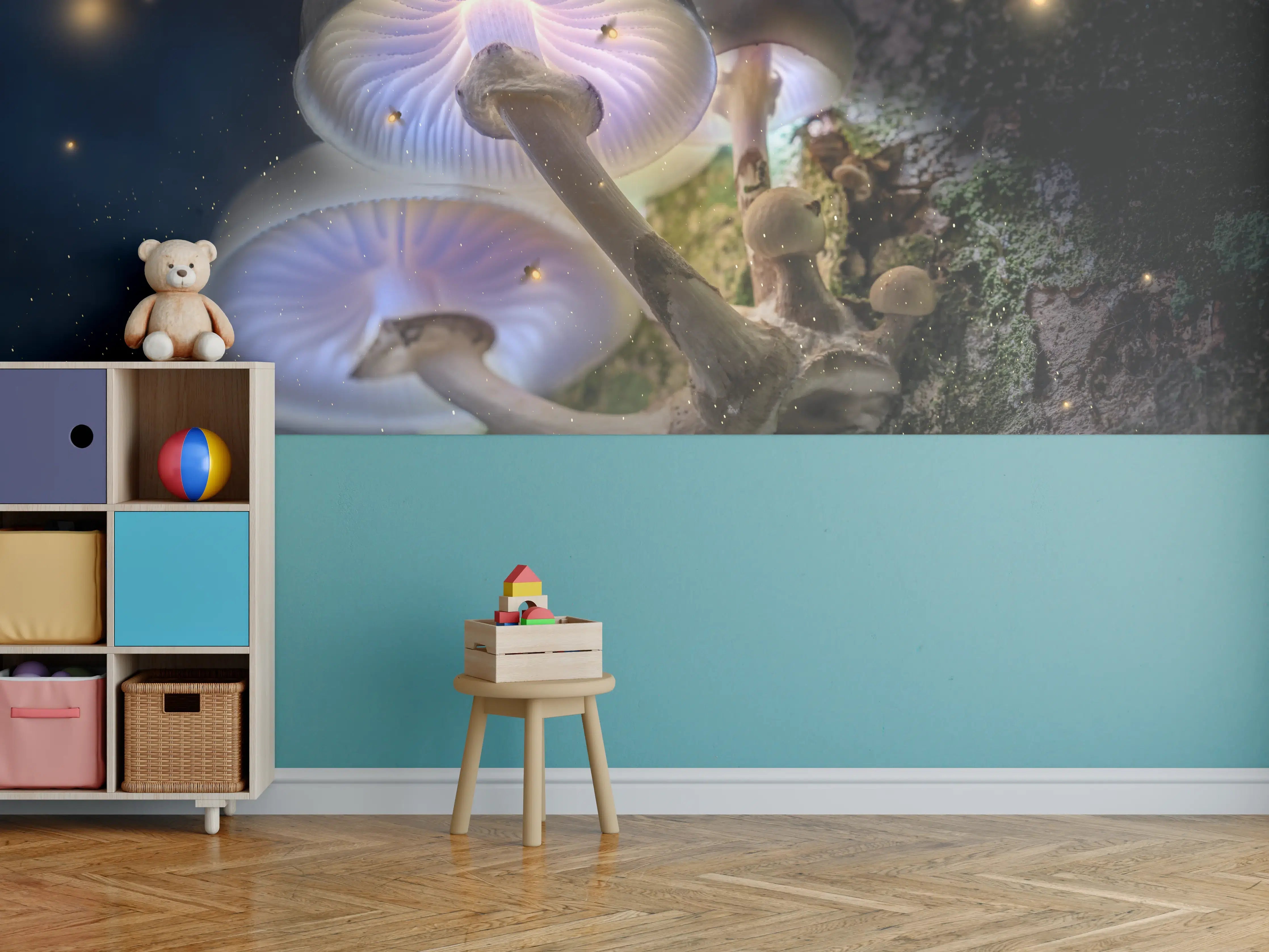 Kinderzimmer Wandgestaltung - Magischer Baumpilz