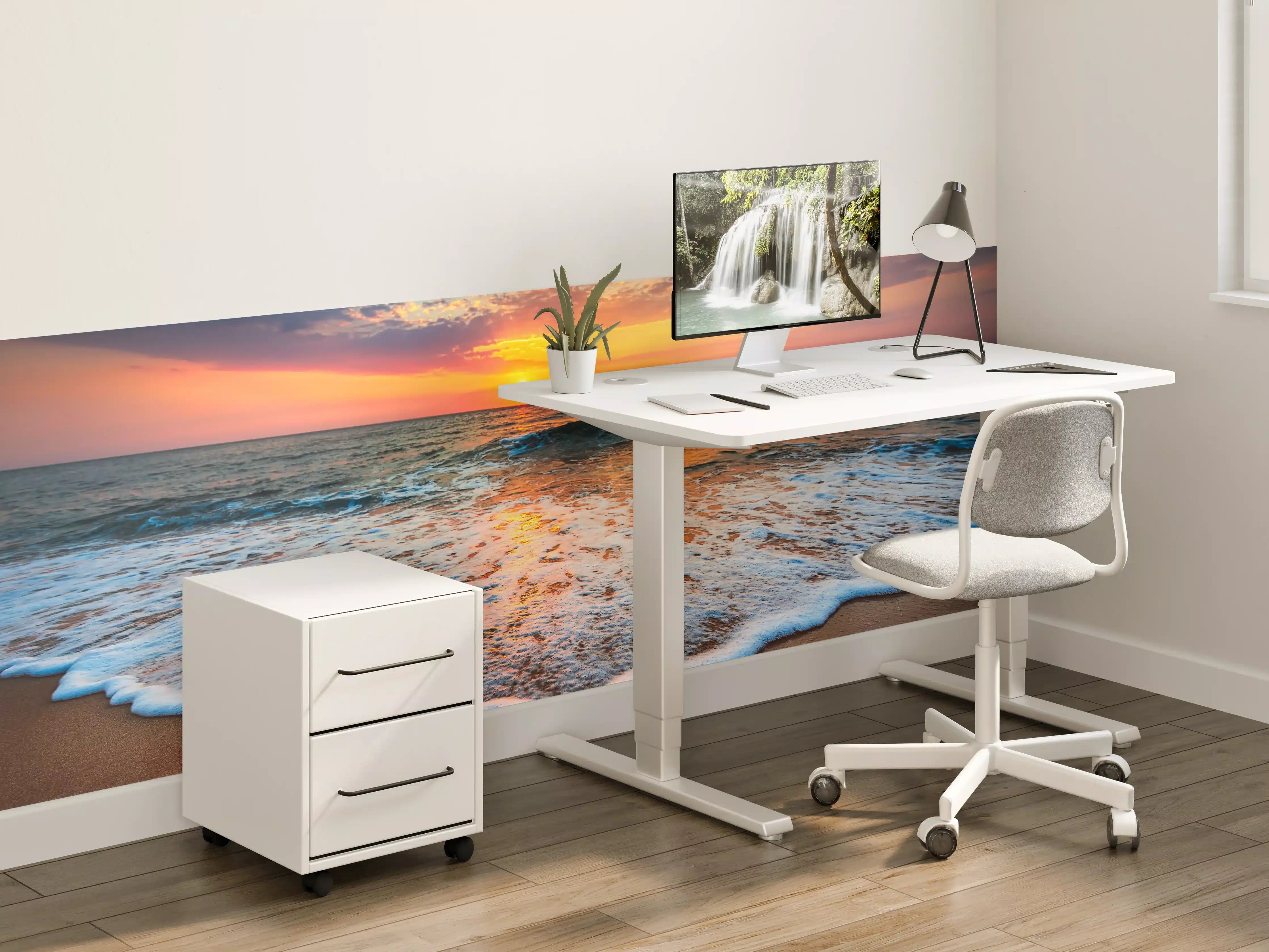 Kinderzimmer Wandgestaltung - Magischer Sonnenaufgang Meer