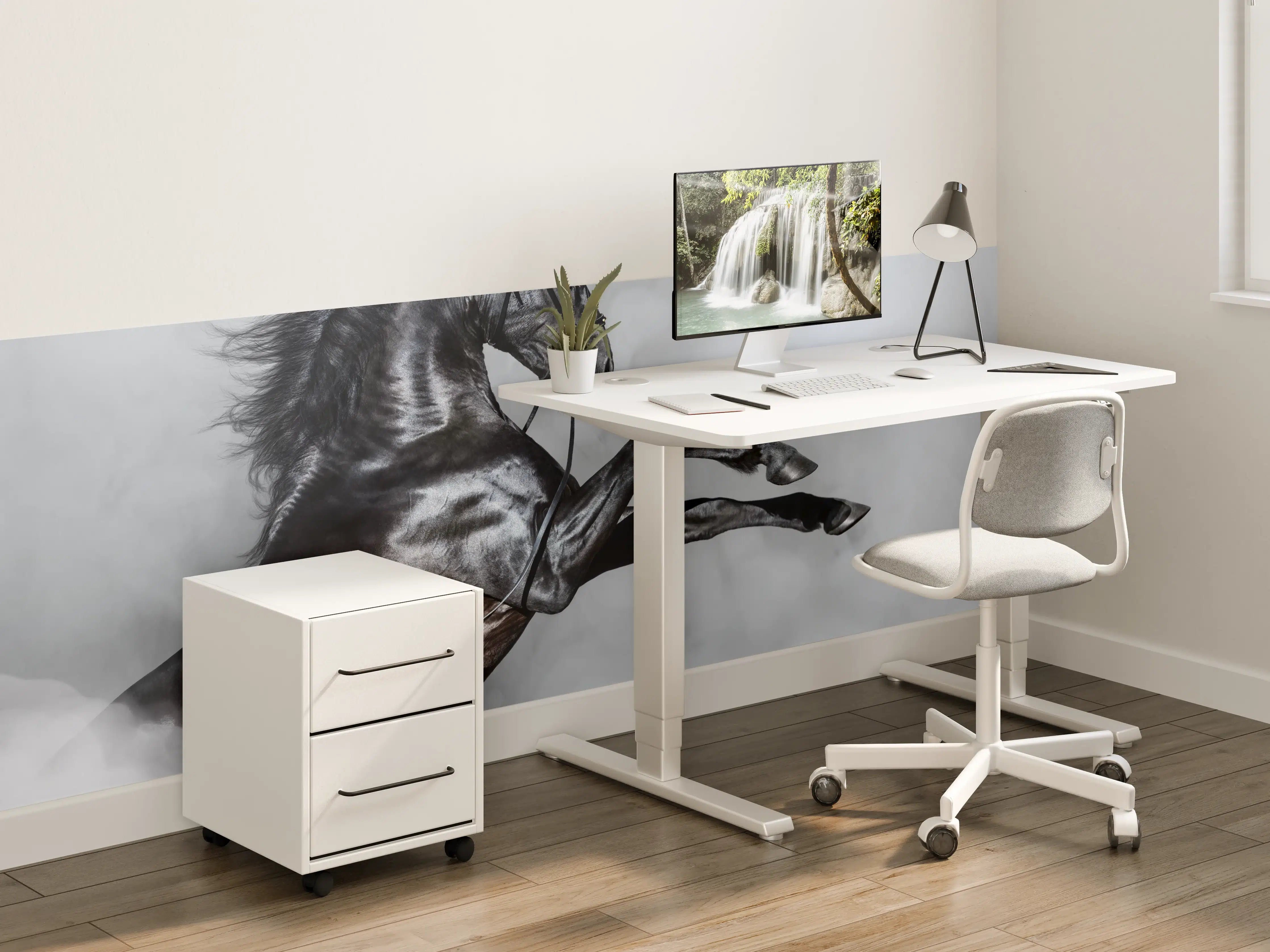 Kinderzimmer Wandgestaltung - Majestätisches Schwarzes Pferd