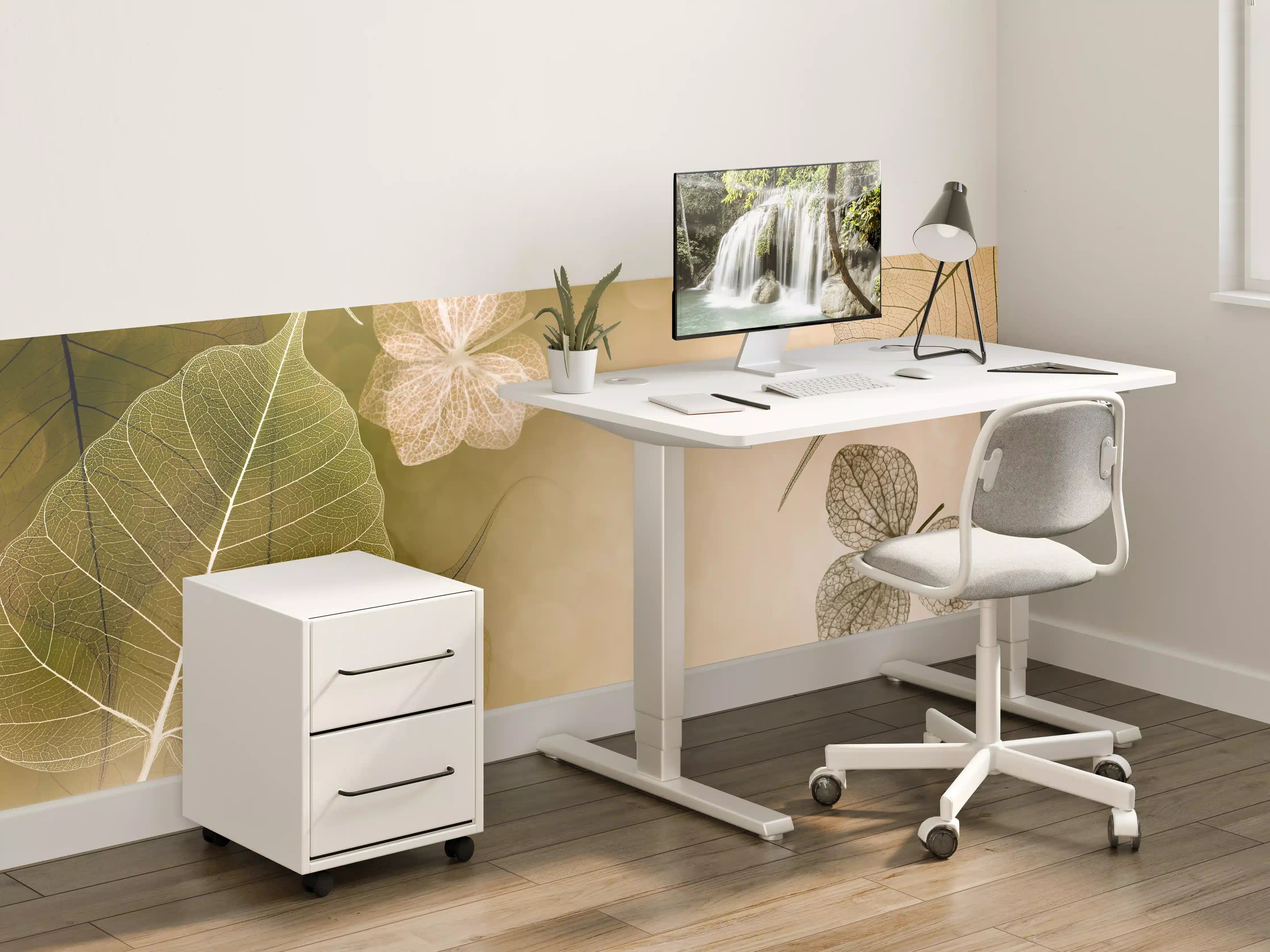 Kinderzimmer Wandgestaltung - Makro Blattadern Kunstwerk