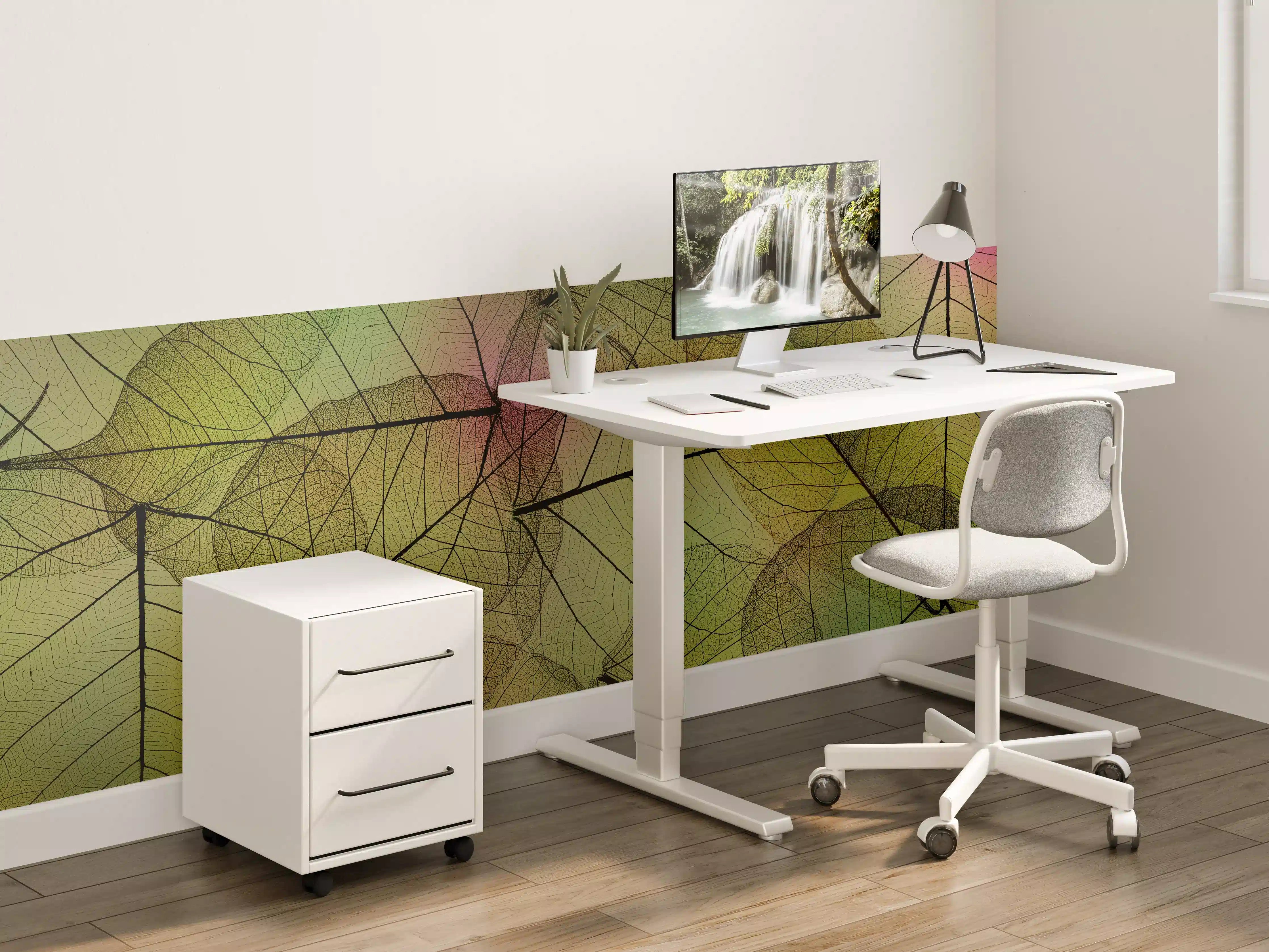 Kinderzimmer Wandgestaltung - Makro Blattadern Textur