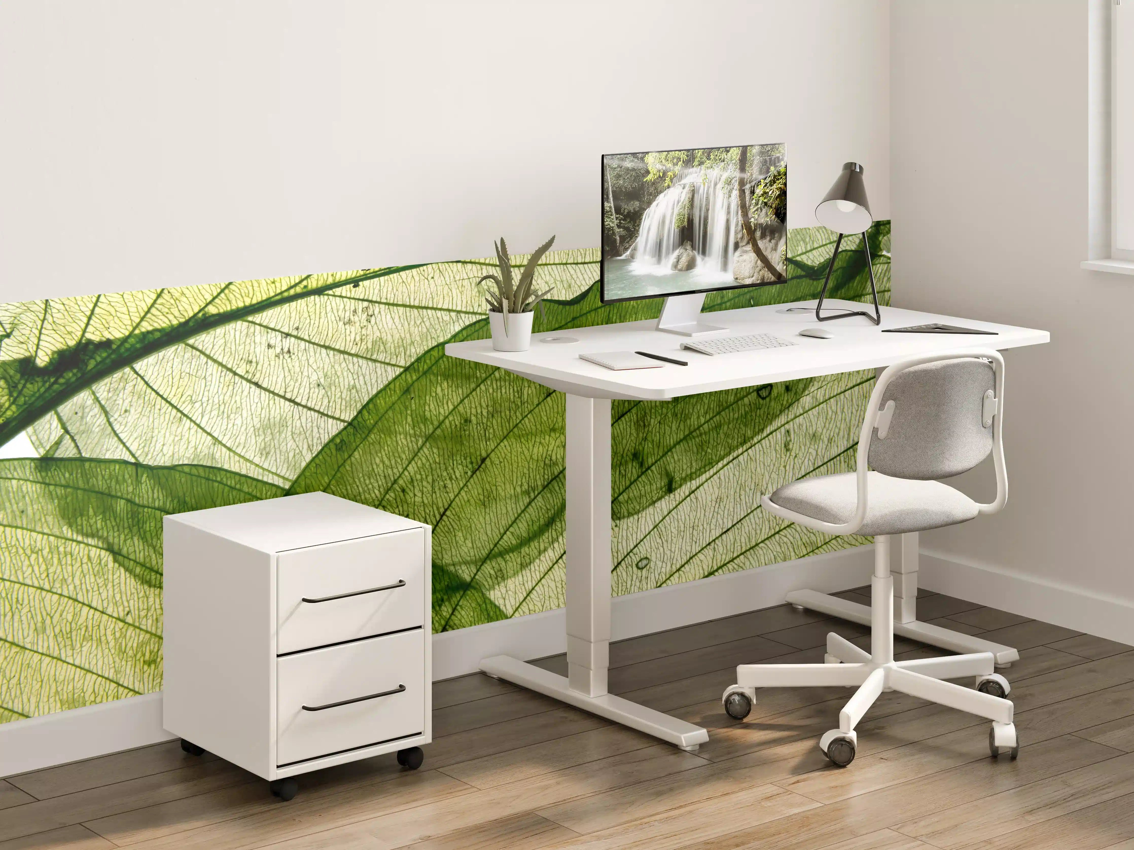 Kinderzimmer Wandgestaltung - Makrotextur von herbstlich getrockneten Blättern