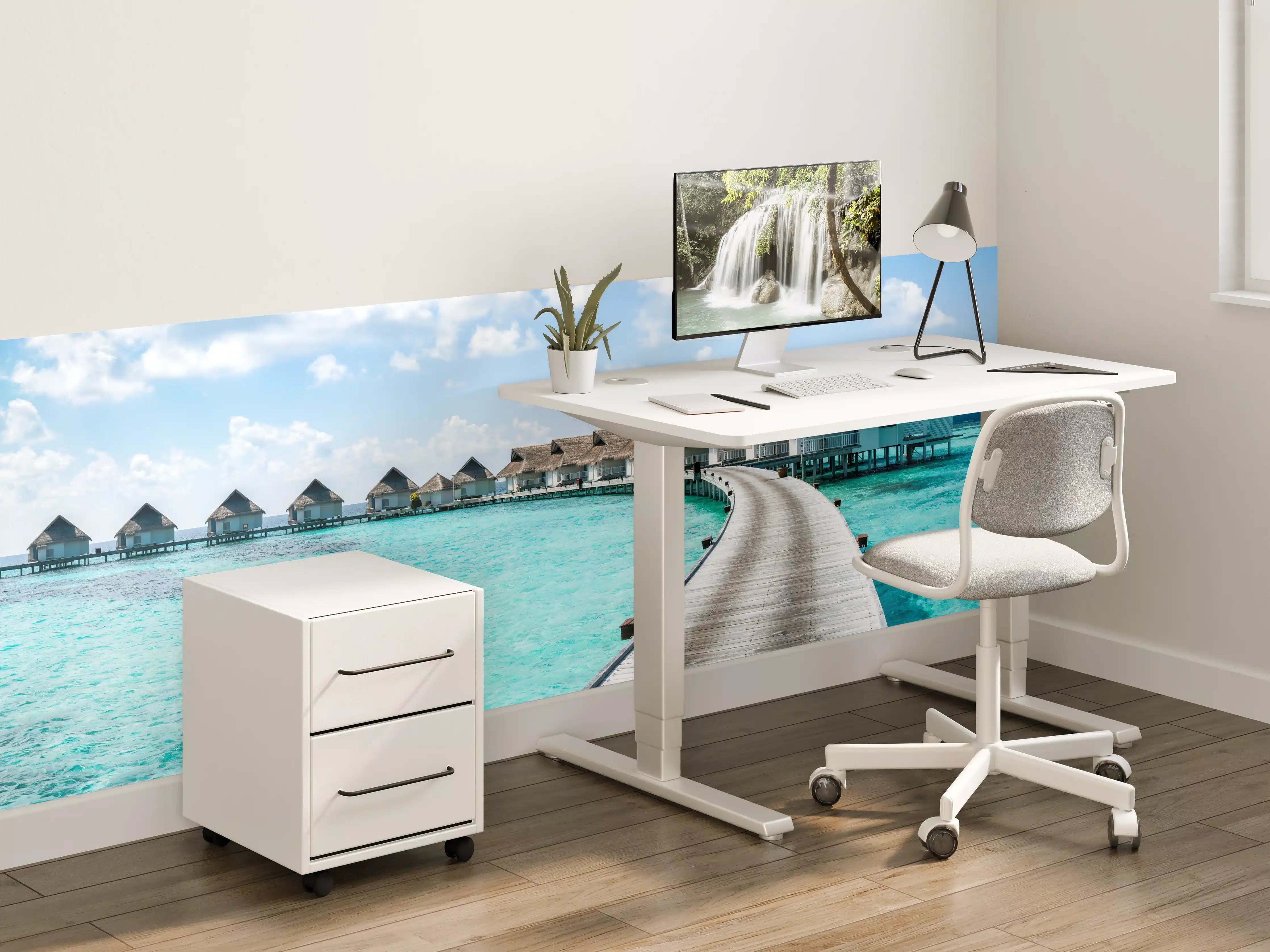 Kinderzimmer Wandgestaltung - Malediven Wasser-Hotel