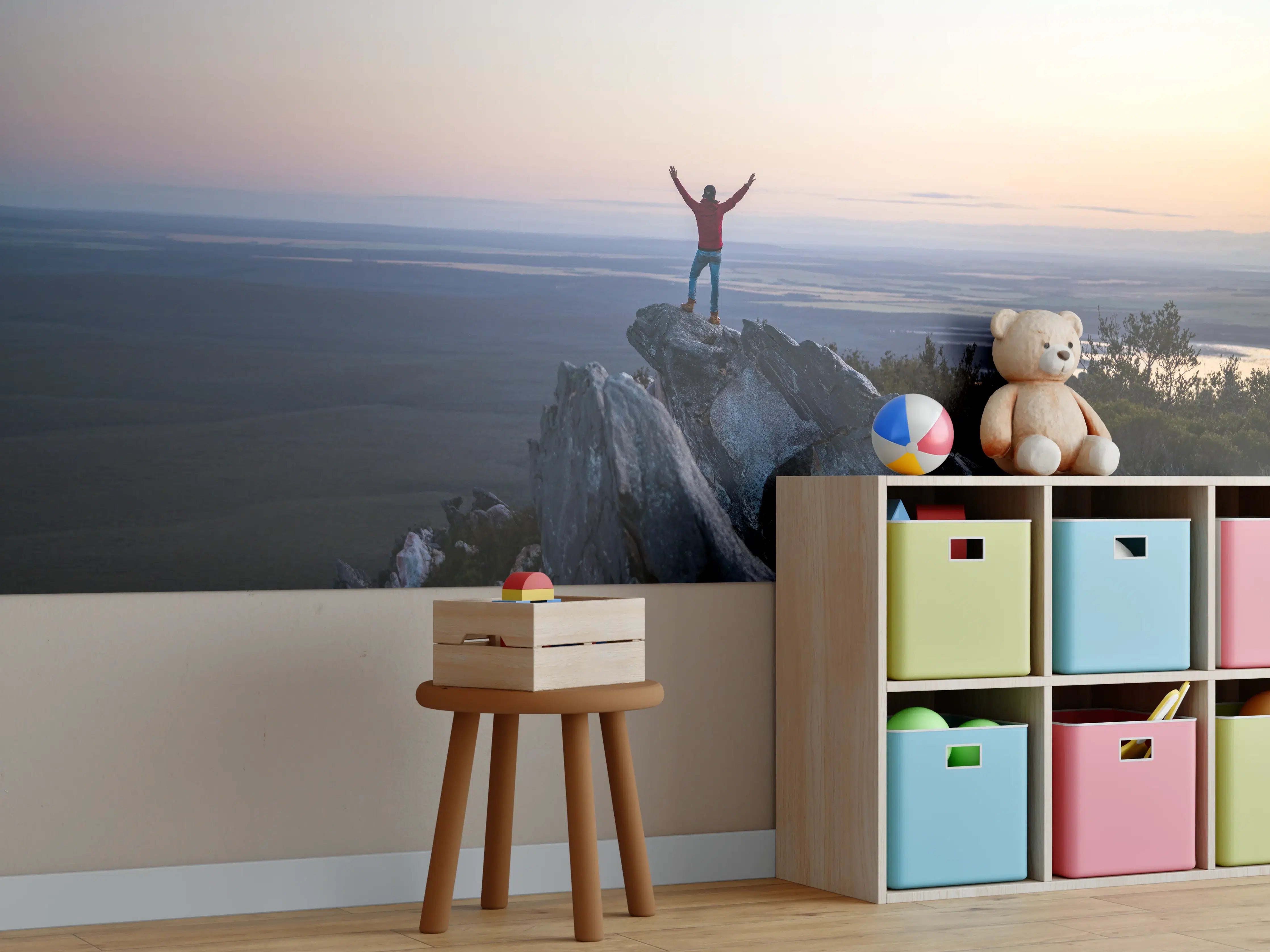 Kinderzimmer Wandgestaltung - Mann steht auf das East Mount Barren